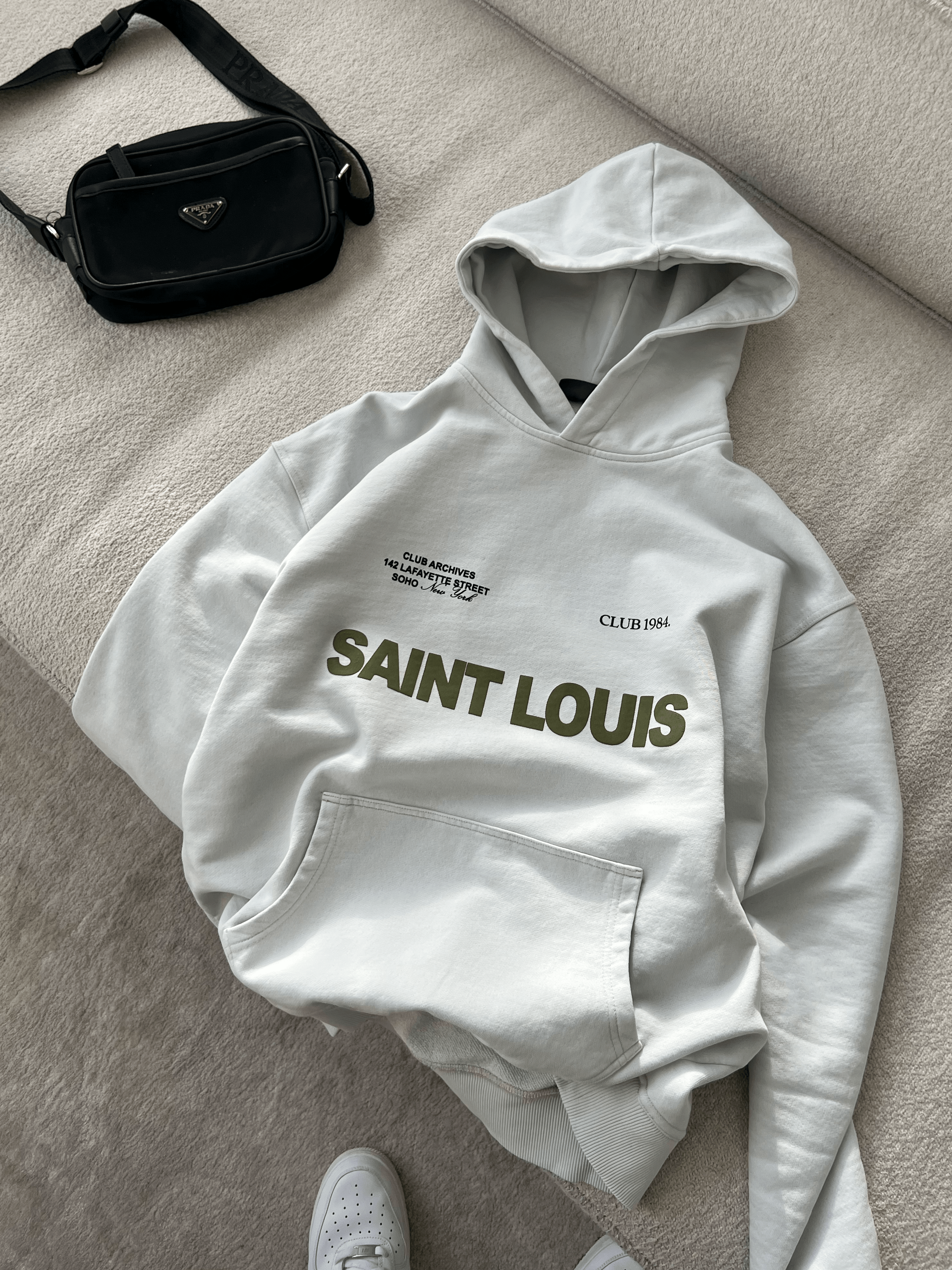 CLUB 1984. Heritage Hoodie - Stone Hoodie