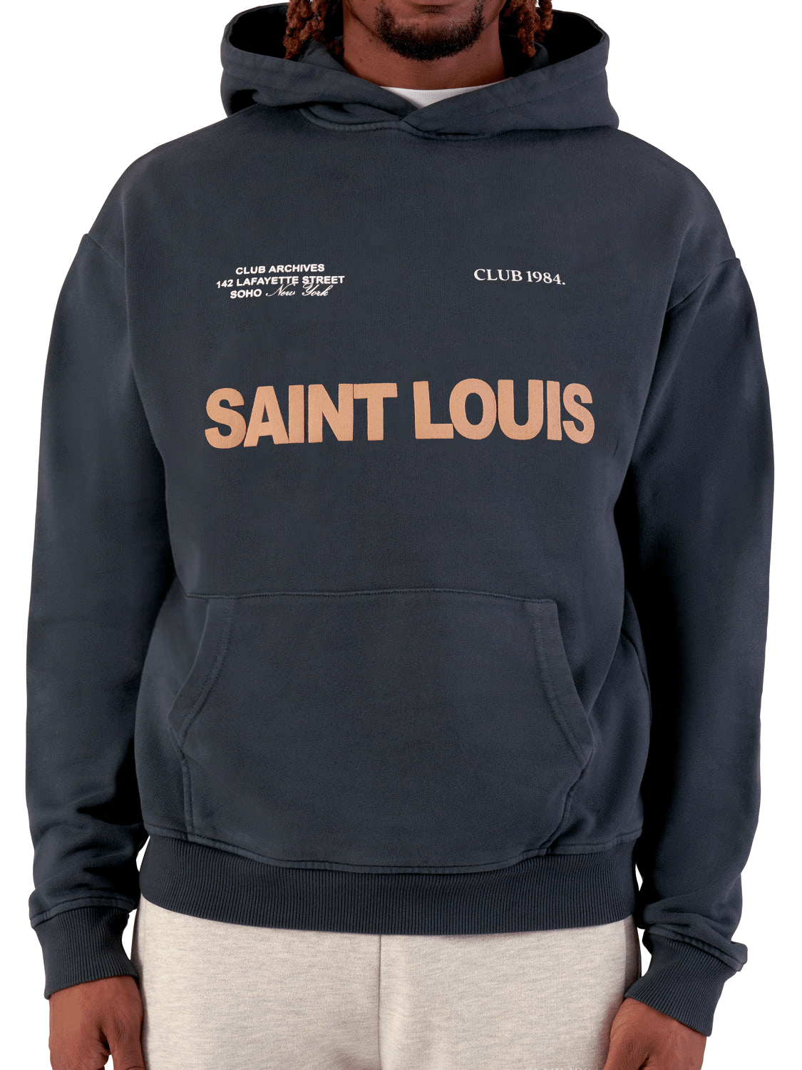 CLUB 1984. Heritage Hoodie - Washed Grey Hoodie