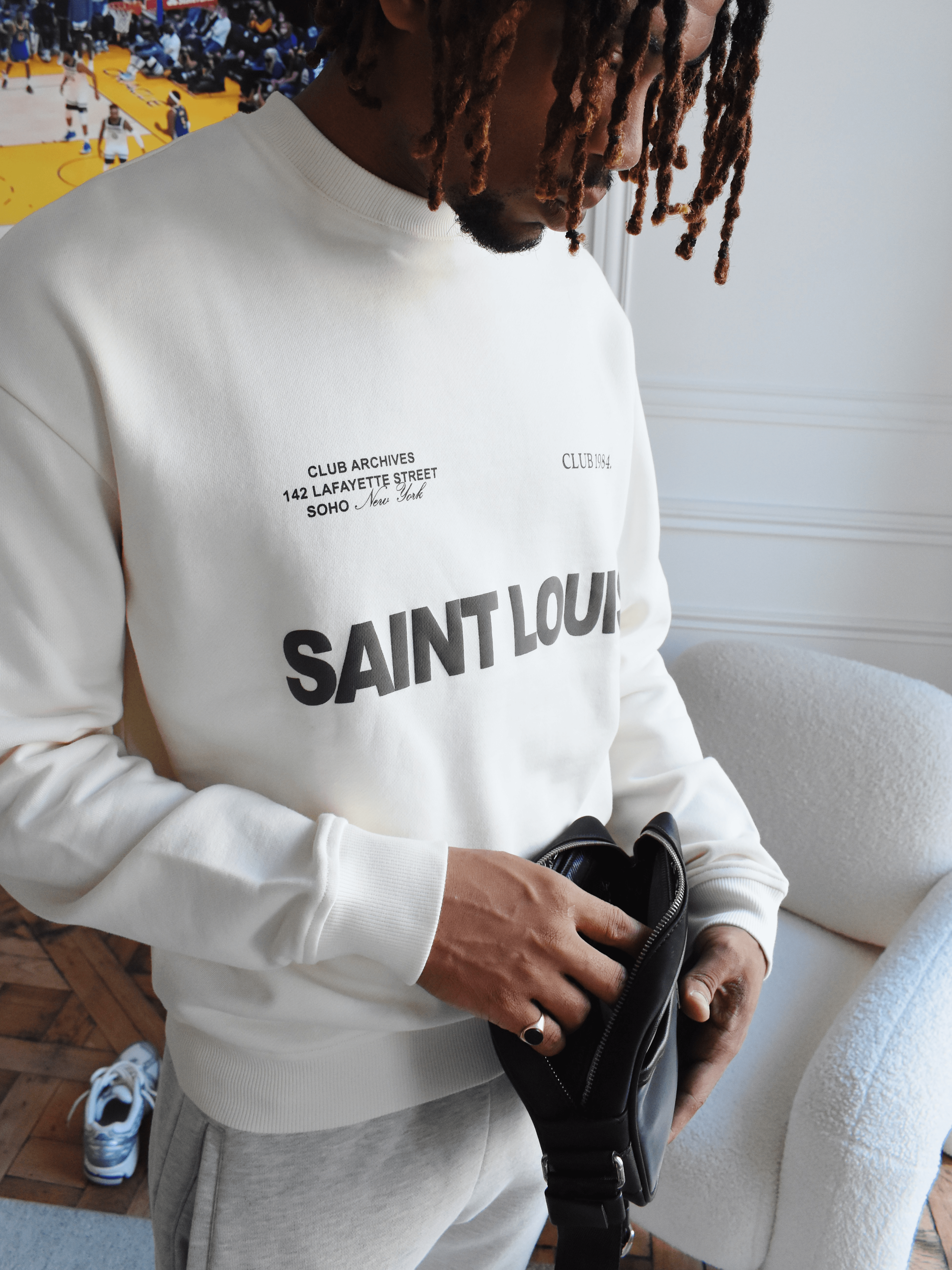 CLUB 1984. Heritage Sweatshirt - Off White Sweatshirt