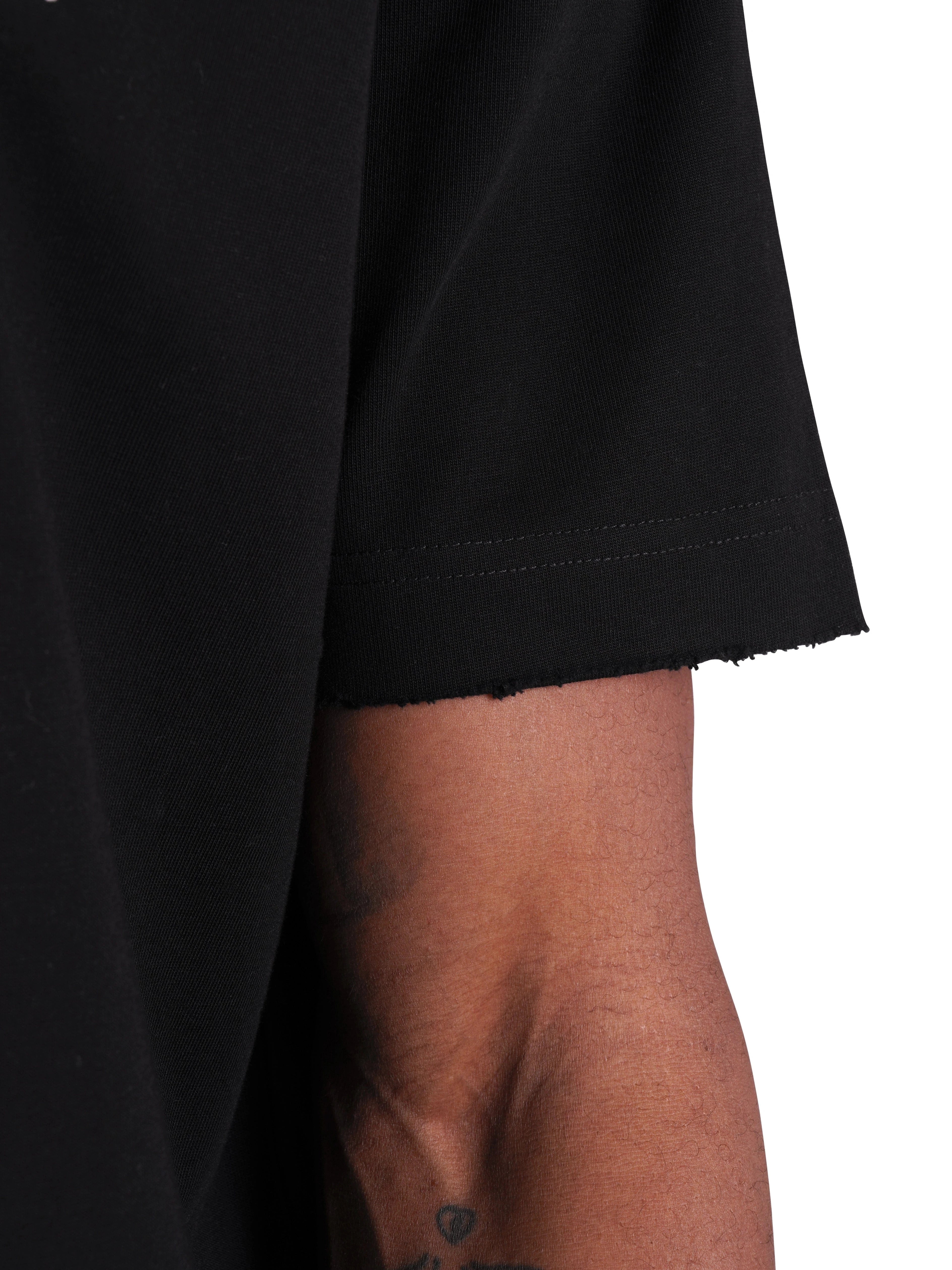 CLUB 1984. Hidden Hills Distressed T-Shirt - Black T-Shirt