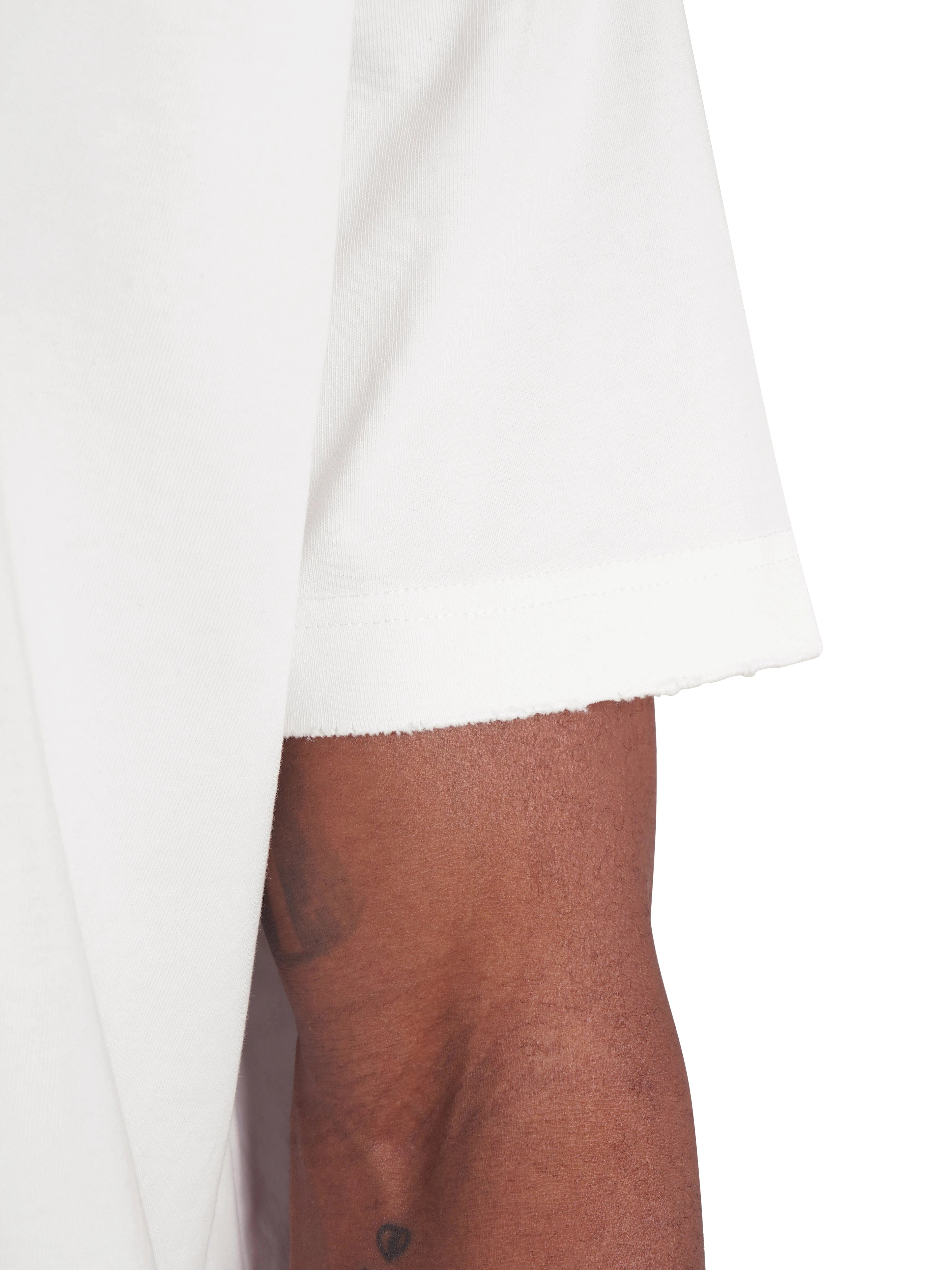 CLUB 1984. Hidden Hills Distressed T-Shirt - Off White T-Shirt