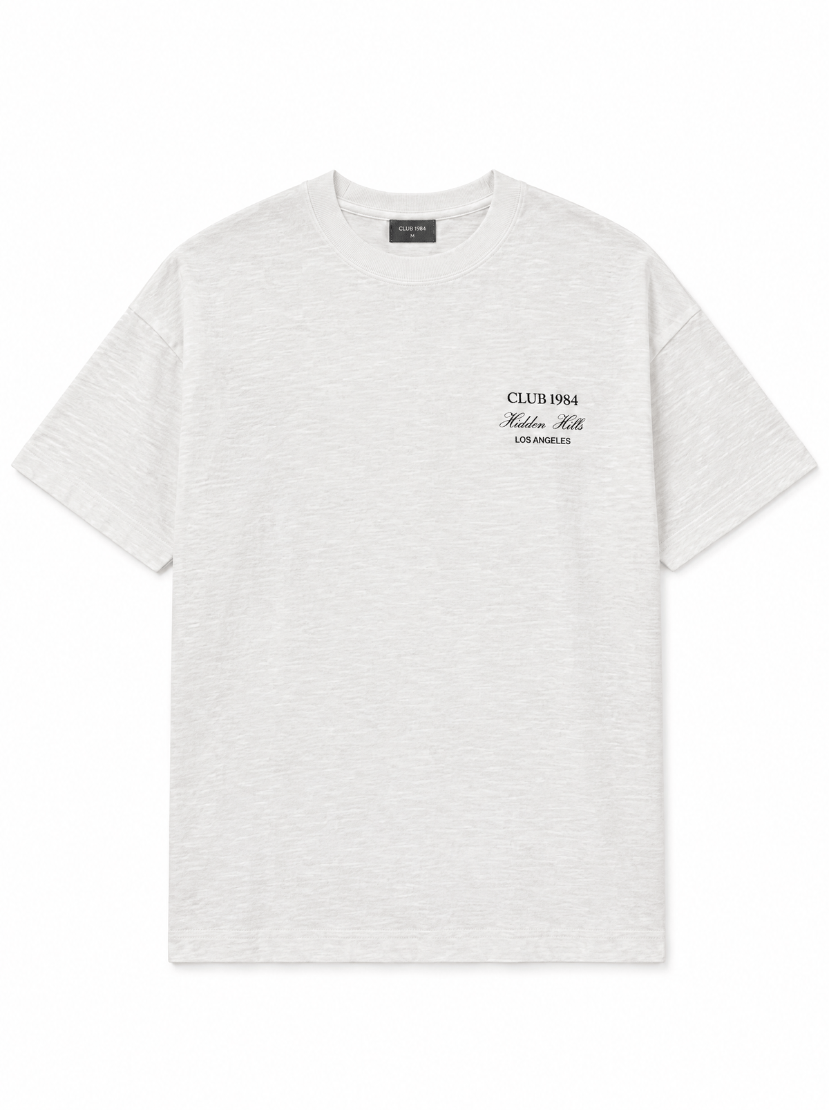CLUB 1984. Hidden Hills Slub T-Shirt - Off White T-Shirt