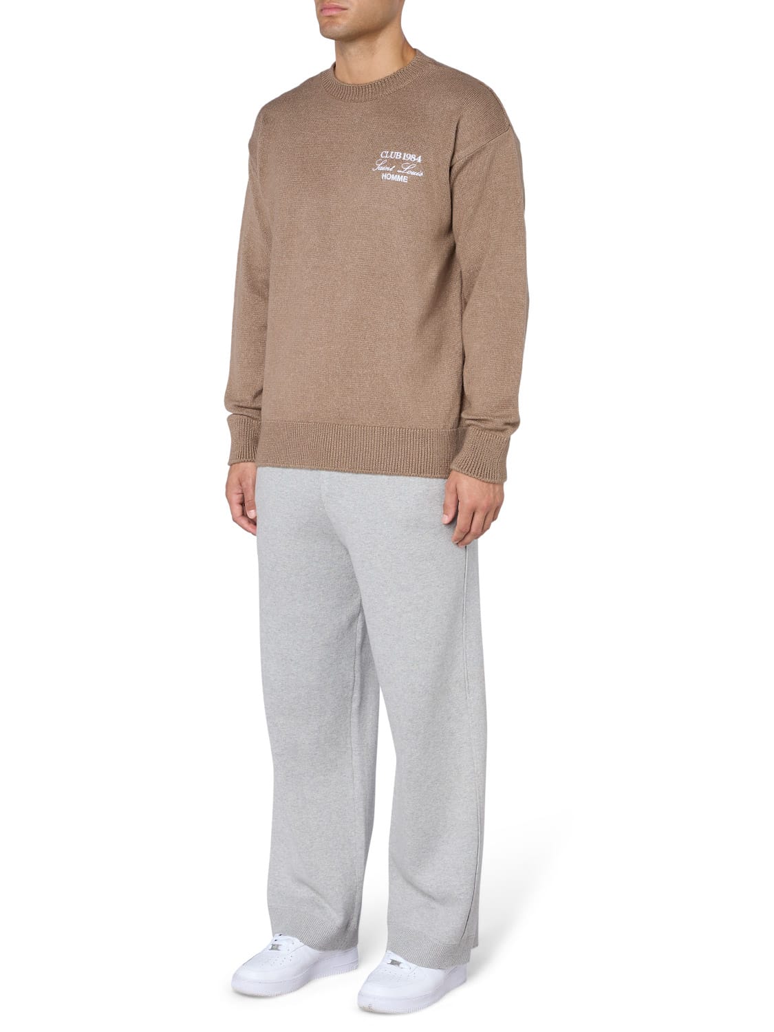 CLUB 1984. Homme Knitted Sweatshirt - Mocha Sweatshirt