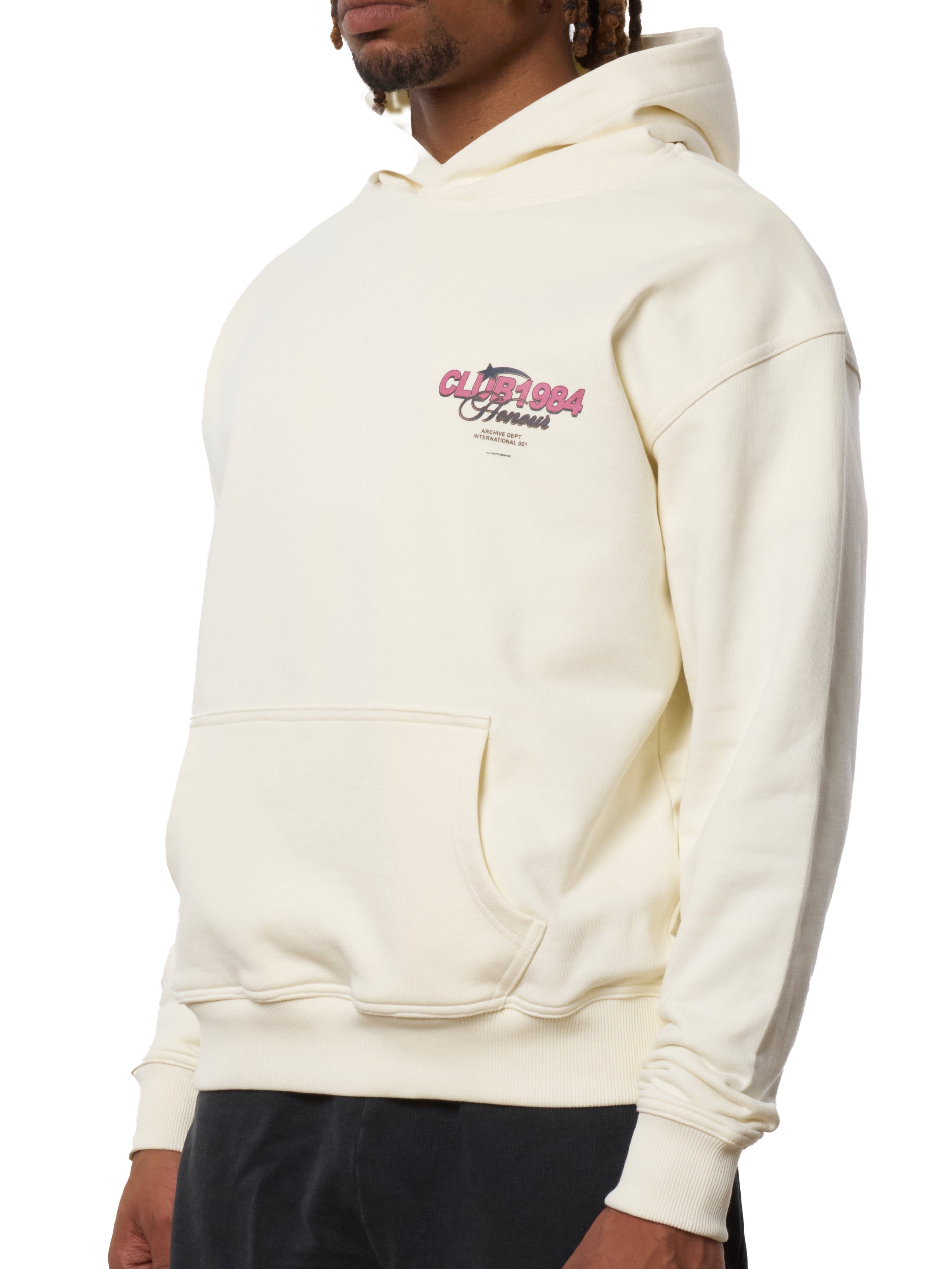 CLUB 1984. Honour Hoodie - Off White Hoodie
