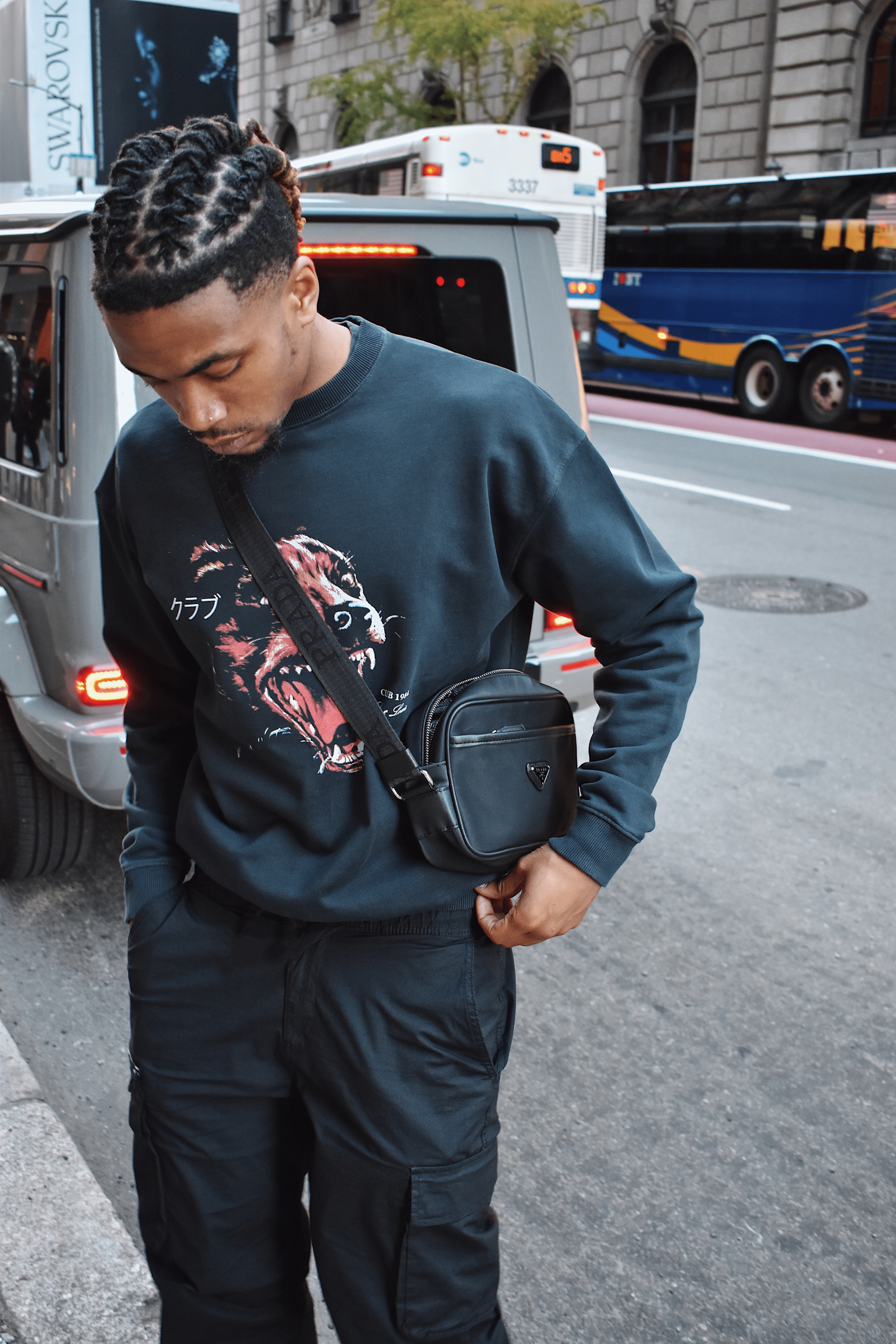 CLUB 1984. Horrors Sweatshirt - Washed Black Sweatshirt