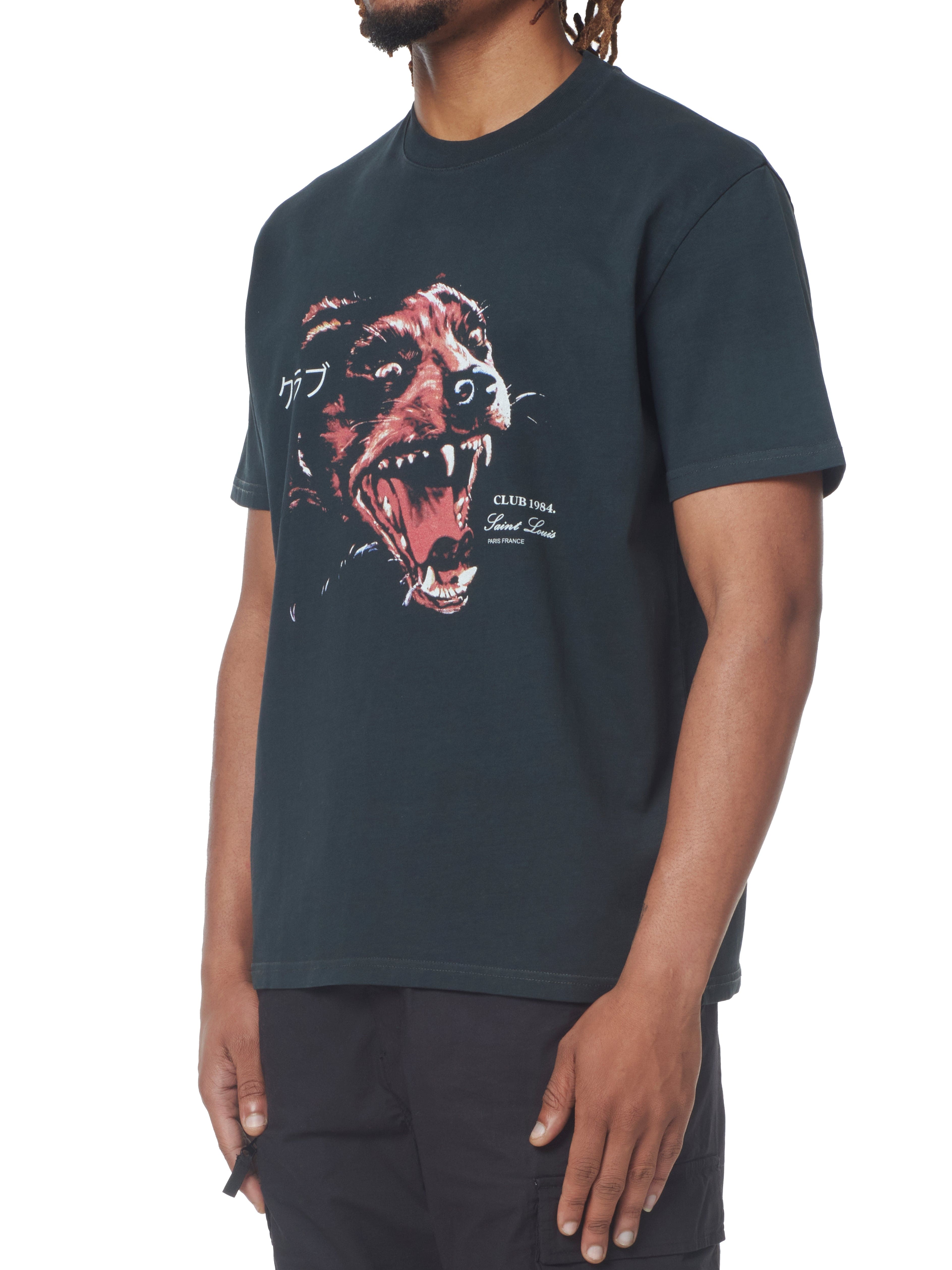 CLUB 1984. Horrors T-shirt - Washed Black T-Shirt