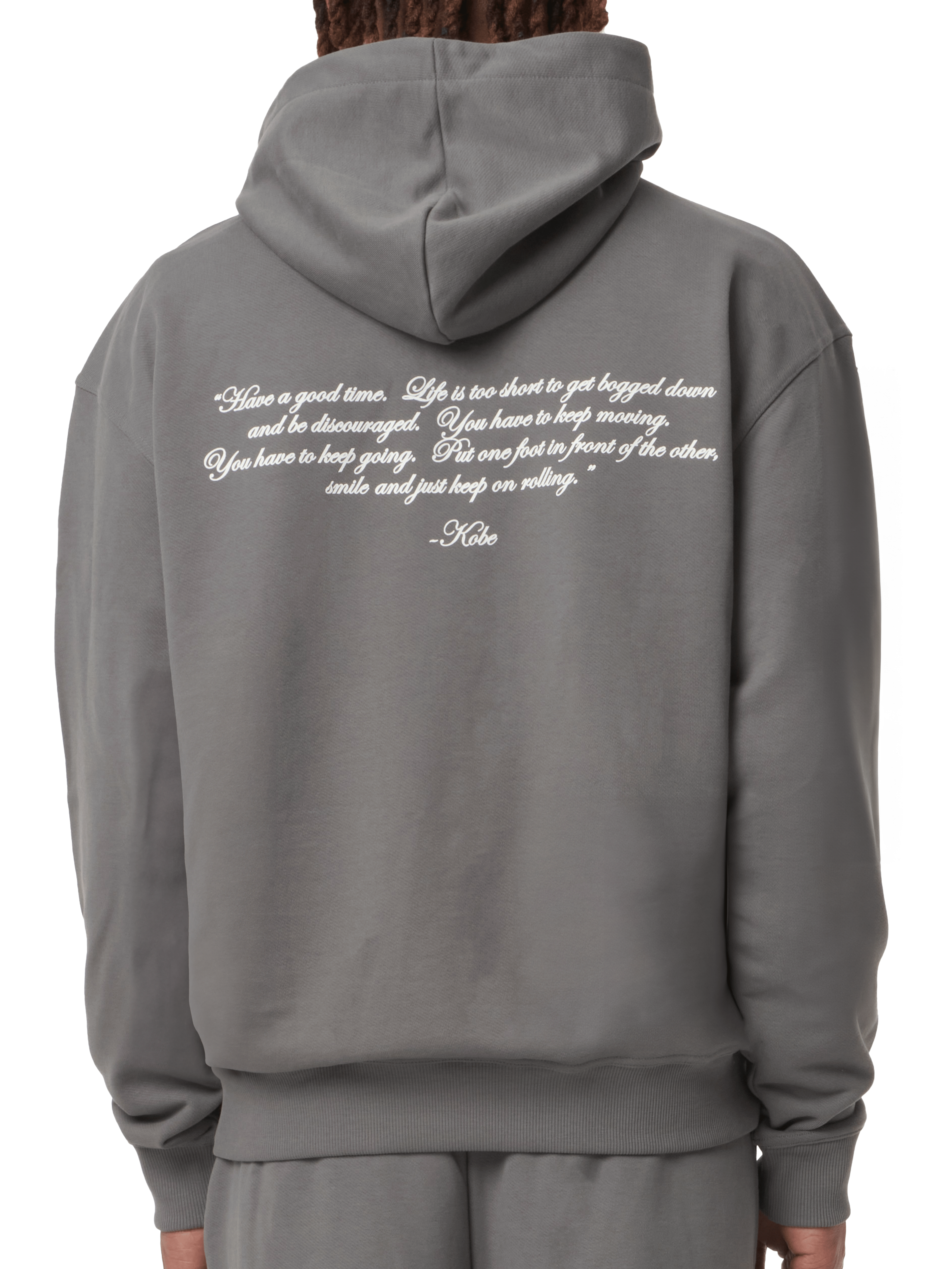 CLUB 1984. KB Script Hoodie - Steel Grey Hoodie