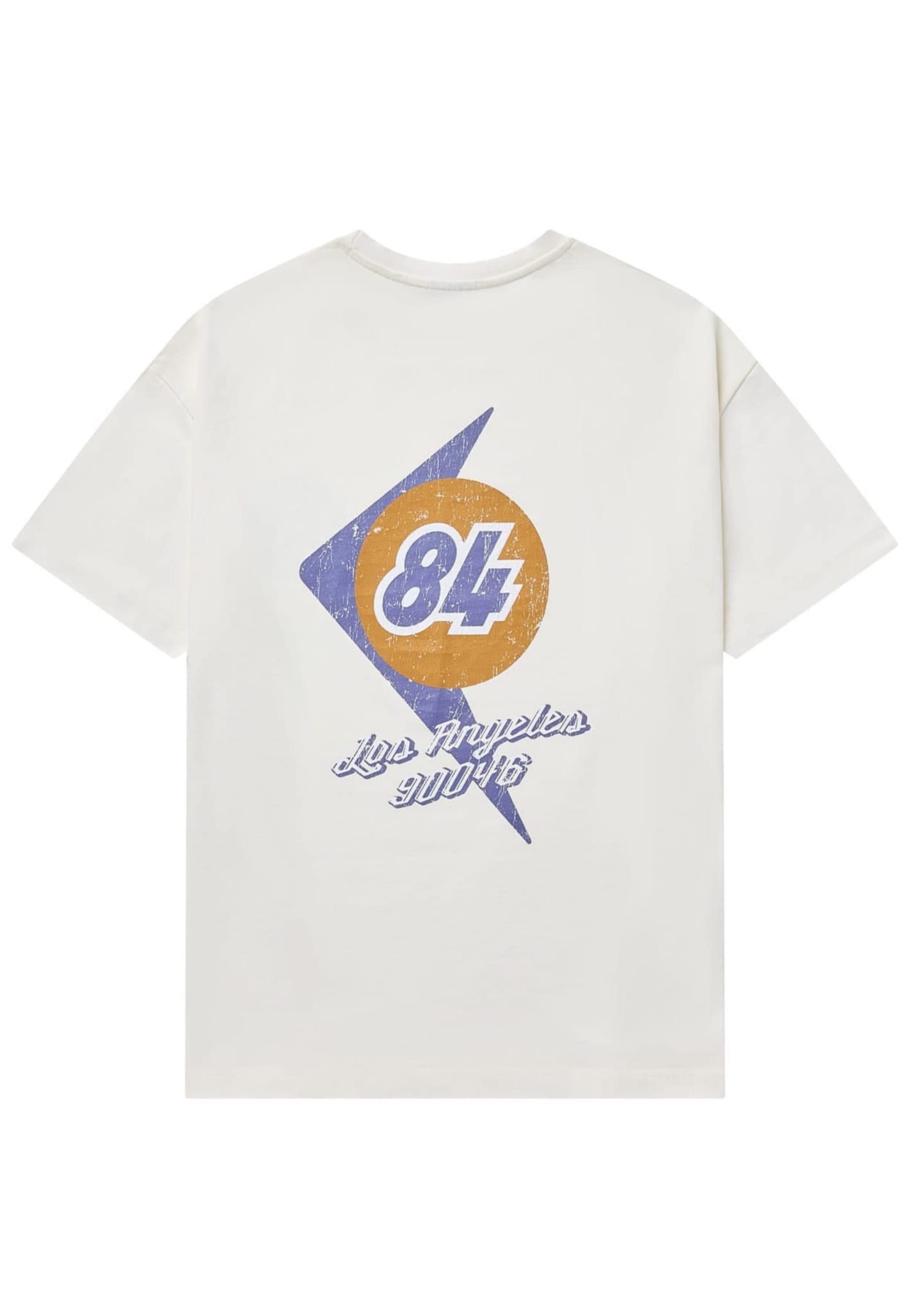 CLUB 1984. LA 84 Distressed T-shirt - Off White T-Shirt