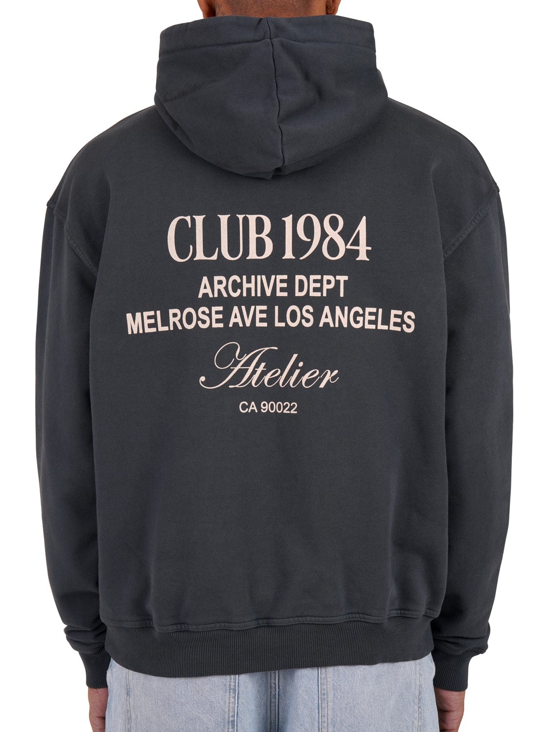CLUB 1984. LA Dept Hoodie - Washed Grey Hoodie
