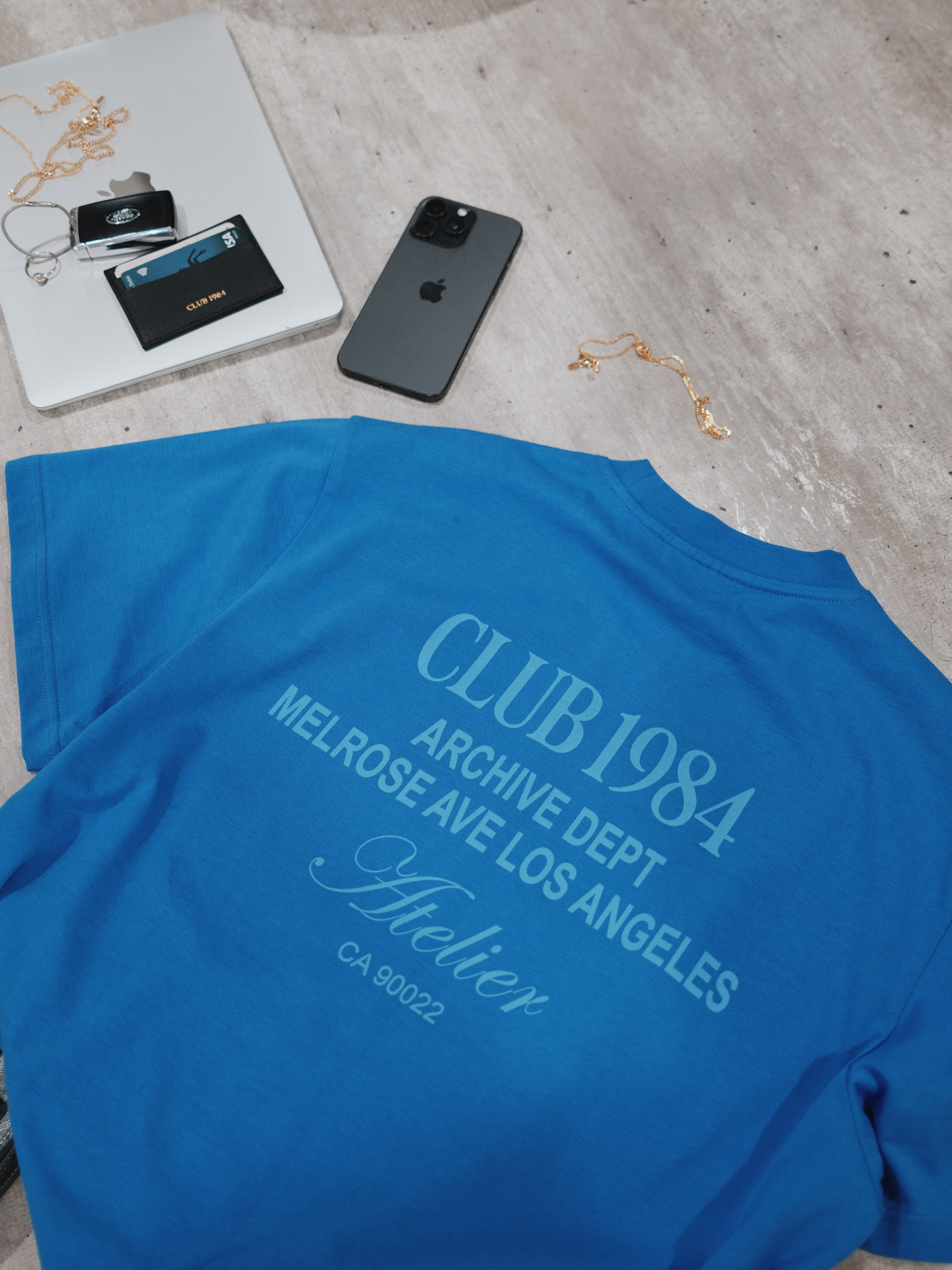 CLUB 1984. LA Dept T-shirt - Blue T-Shirt