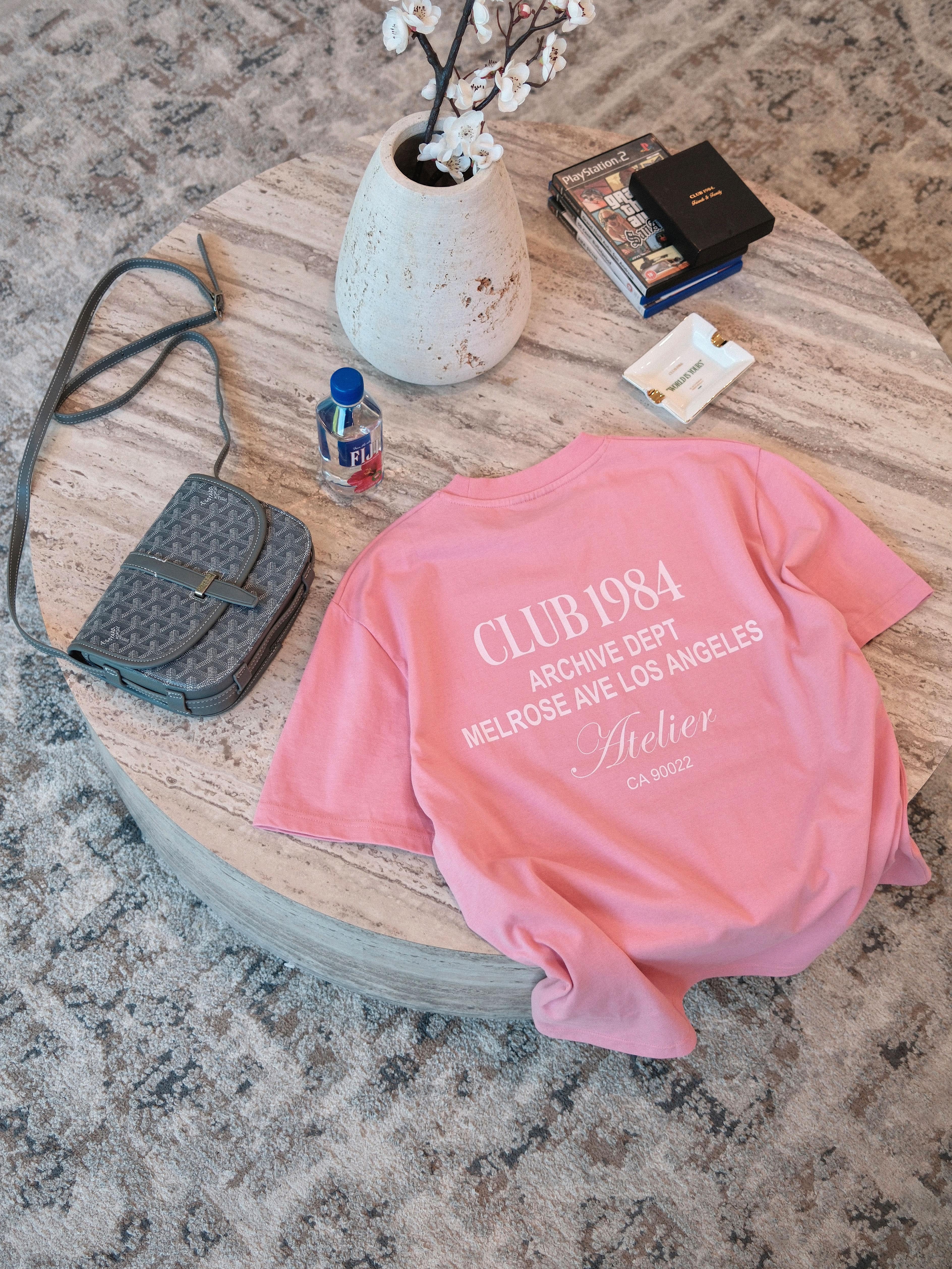CLUB 1984. LA Dept T-shirt - Pink T-Shirt