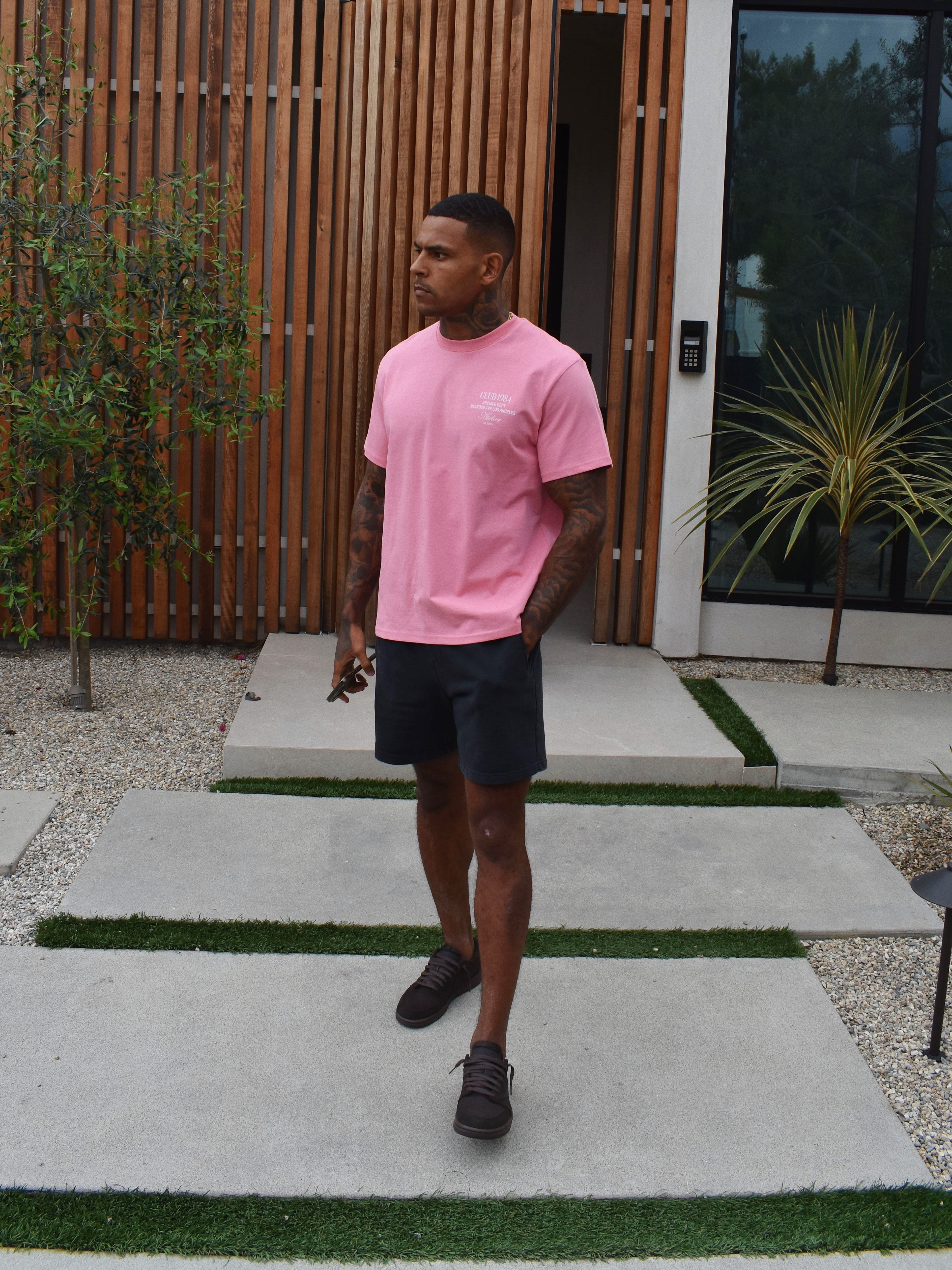 CLUB 1984. LA Dept T-shirt - Pink T-Shirt