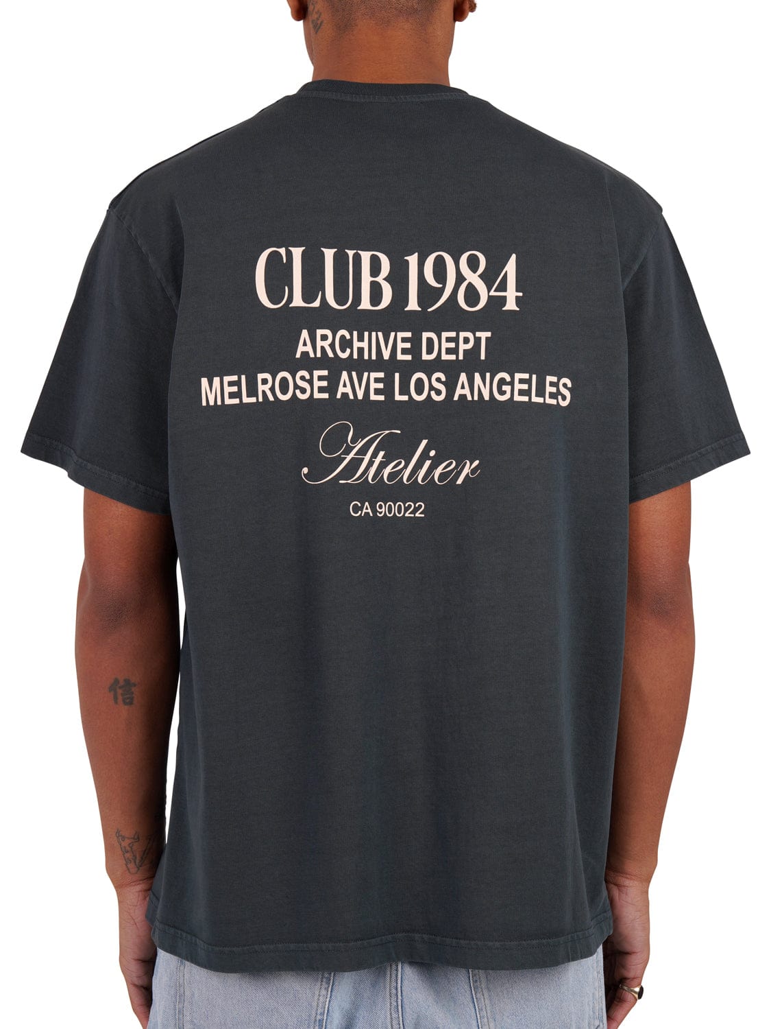 CLUB 1984. LA Dept T-shirt - Washed Grey T-Shirt