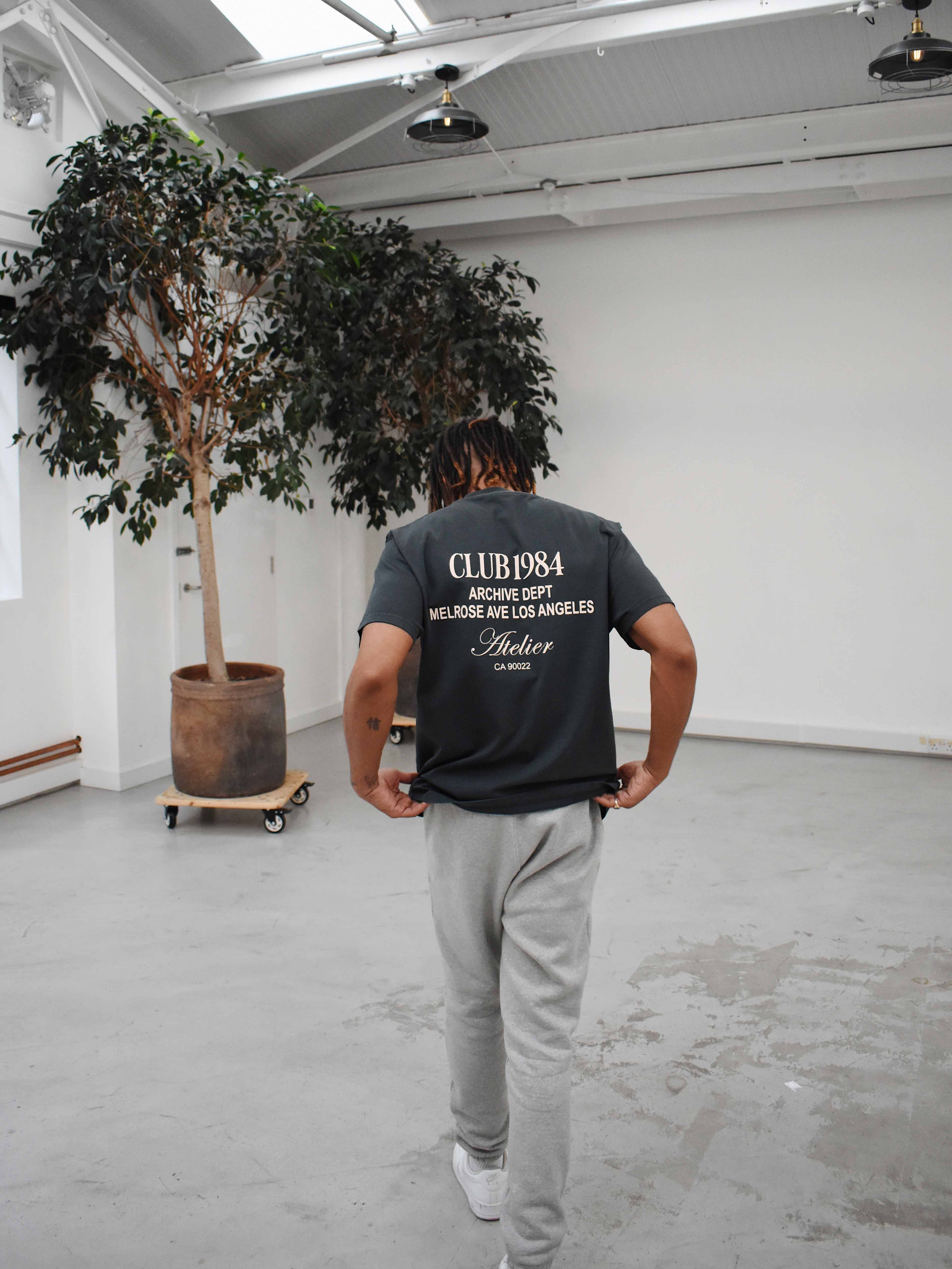 CLUB 1984. LA Dept T-shirt - Washed Grey T-Shirt