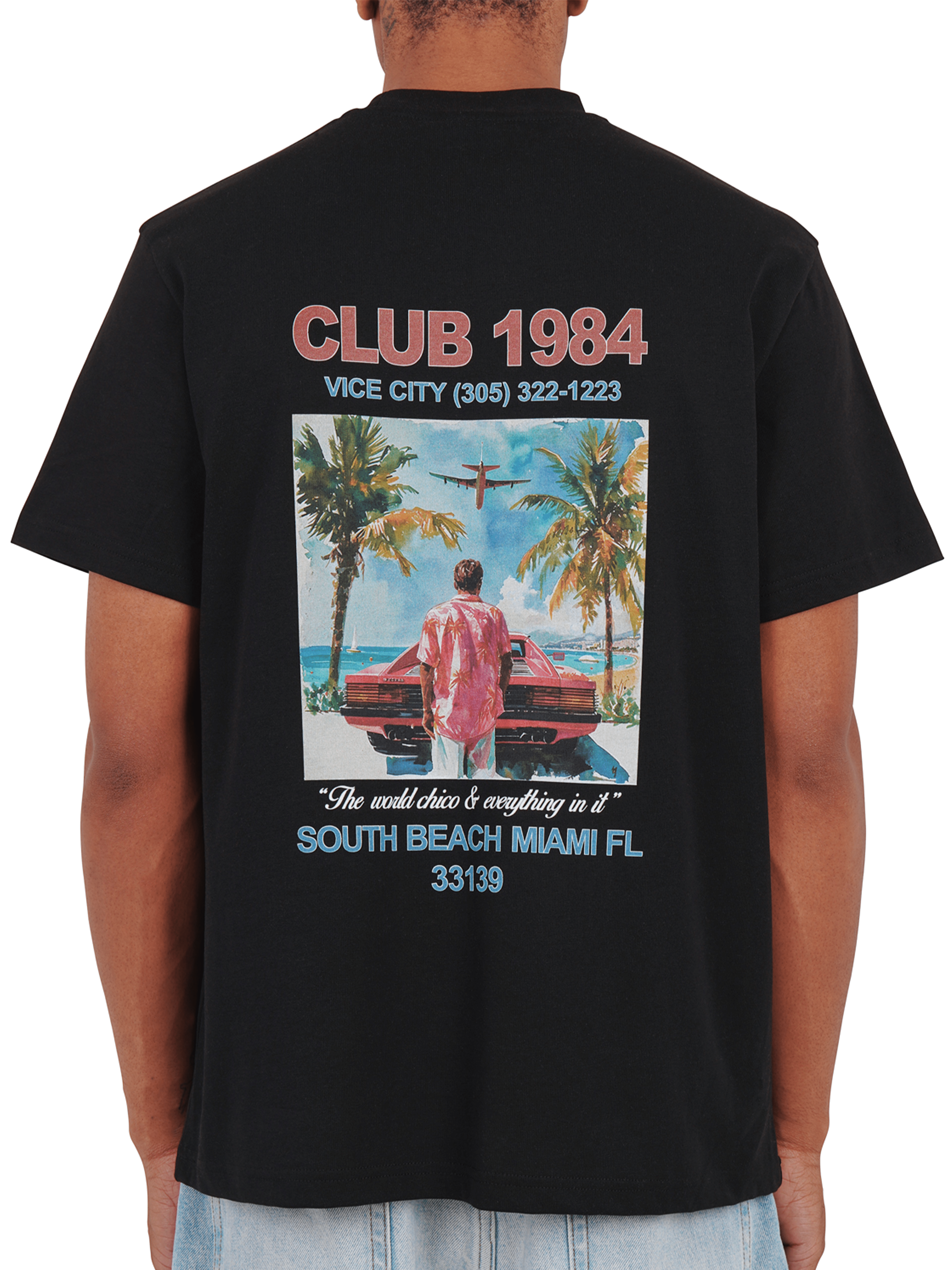 CLUB 1984. Live Fast T-shirt - Black T-Shirt