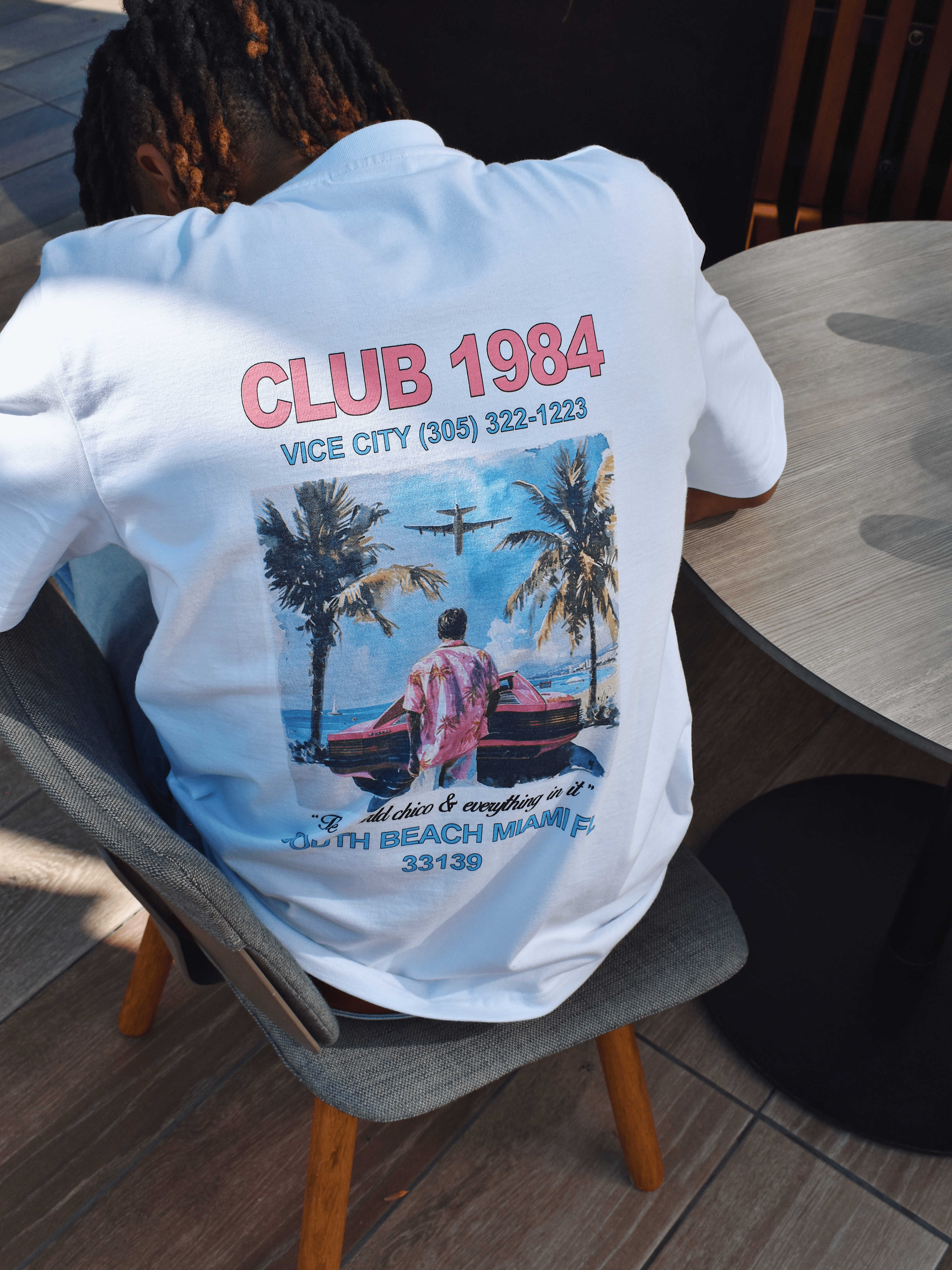 CLUB 1984. Live Fast T-shirt - White T-Shirt