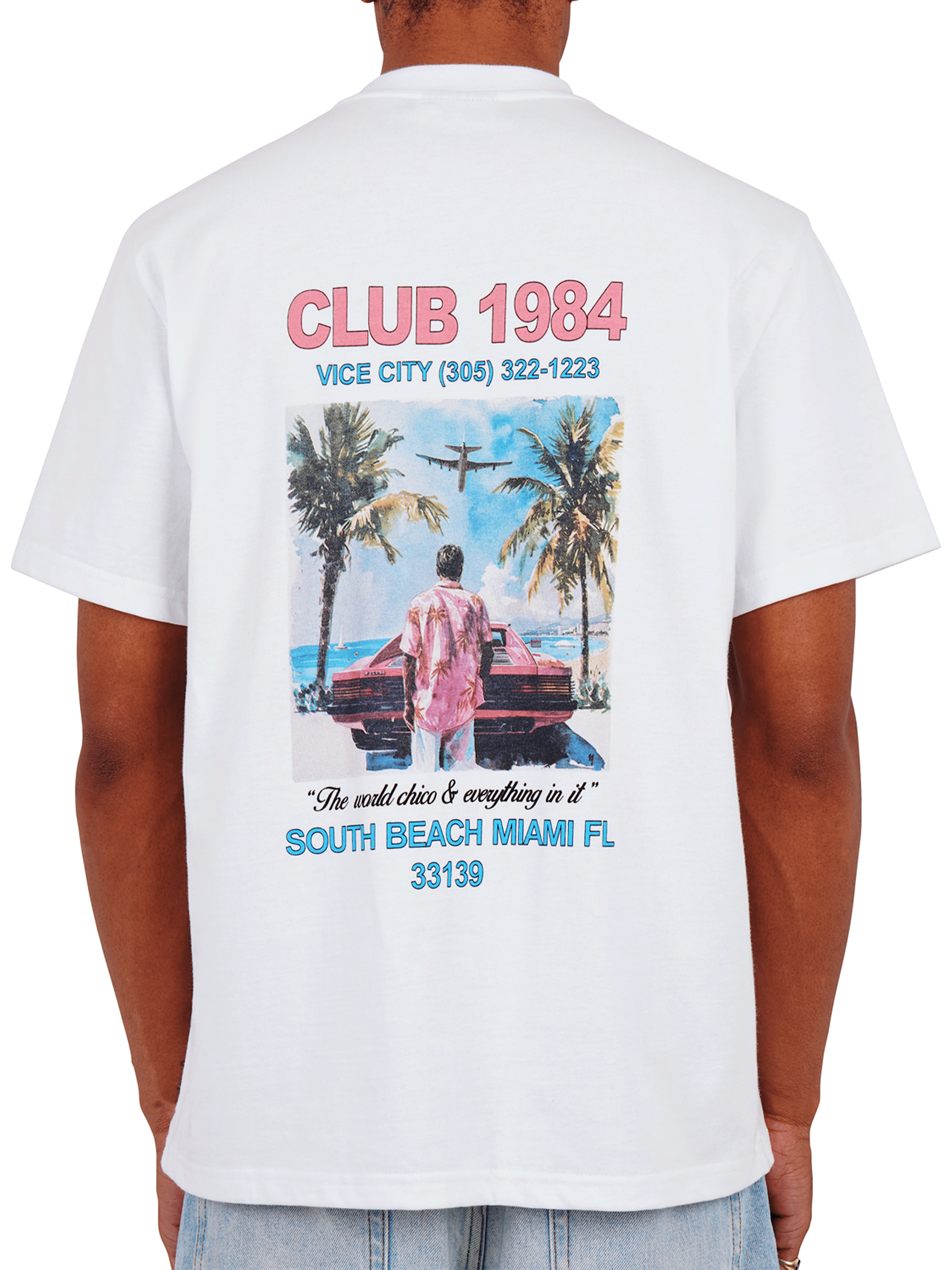 CLUB 1984. Live Fast T-shirt - White T-Shirt