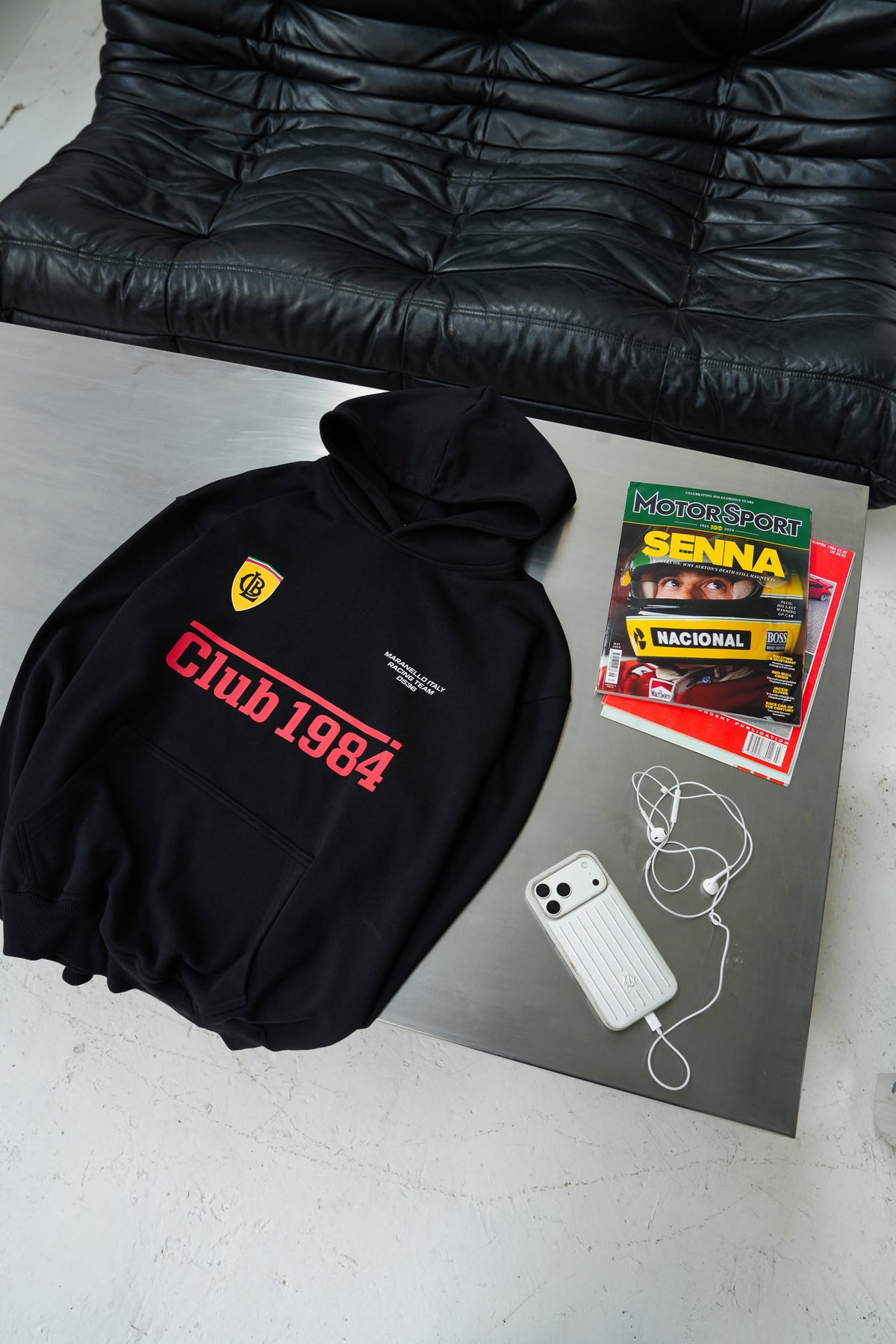 CLUB 1984. Maranello Hoodie - Black Hoodie