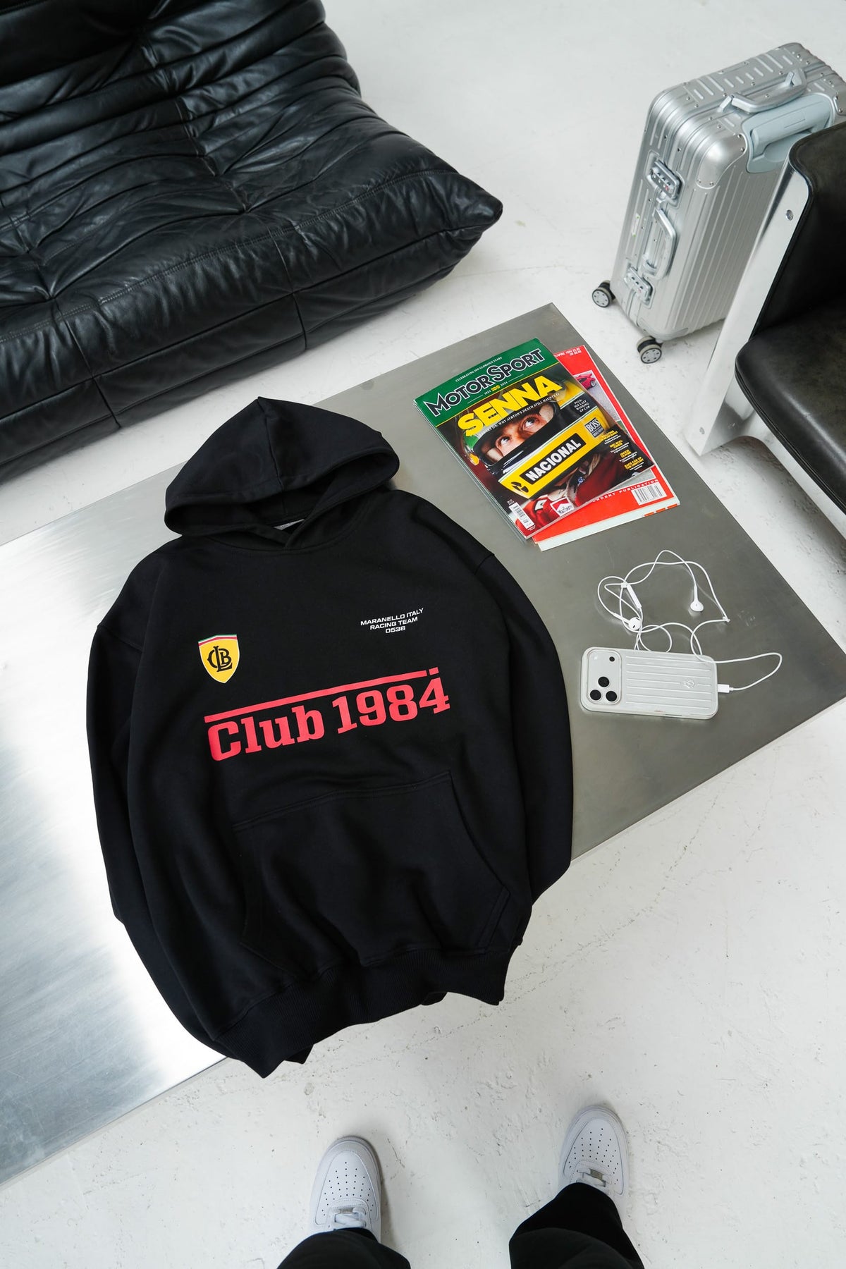 CLUB 1984. Maranello Hoodie - Black Hoodie
