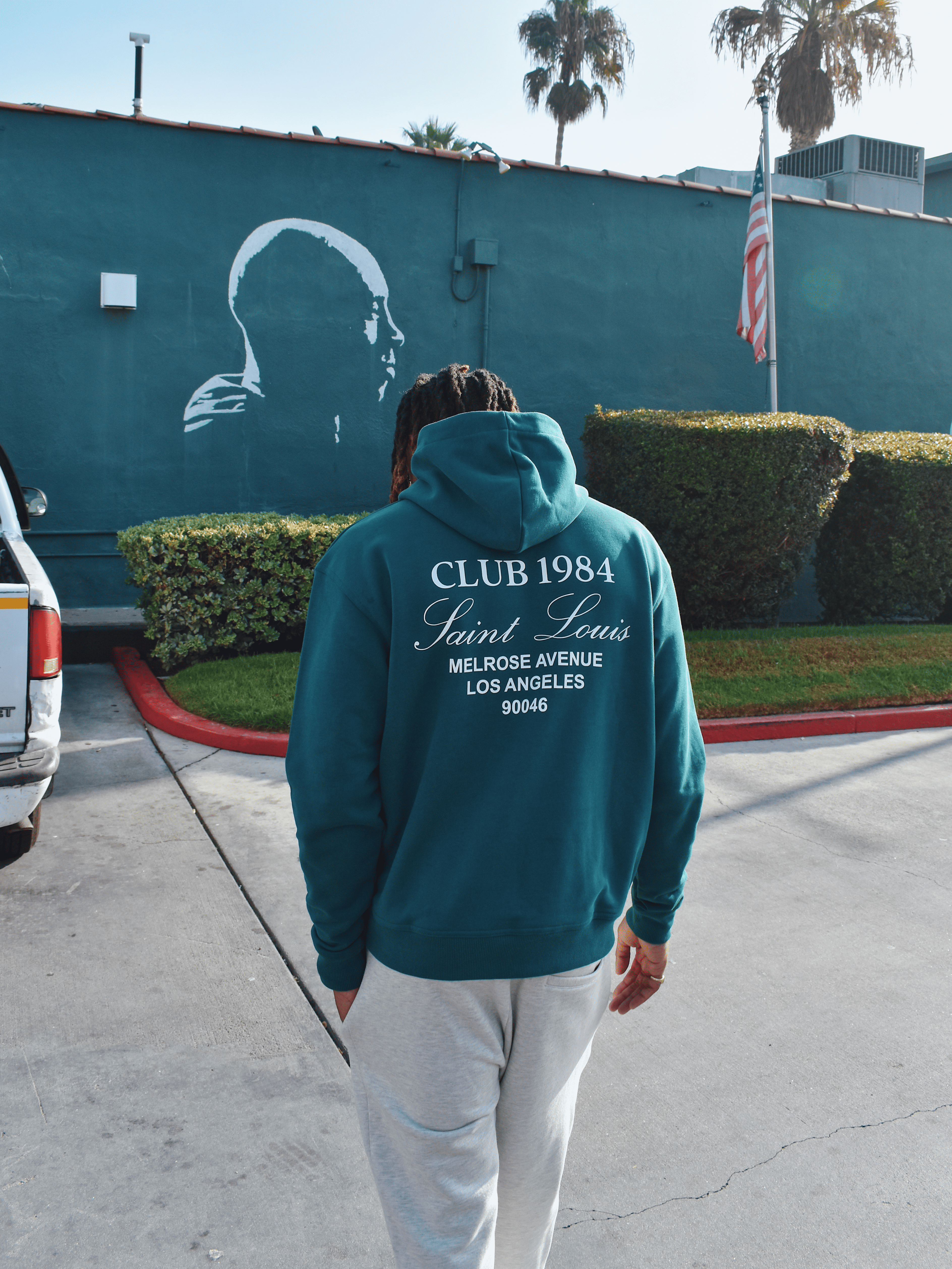 CLUB 1984. Melrose 1984 Hoodie - Forrest Green Hoodie