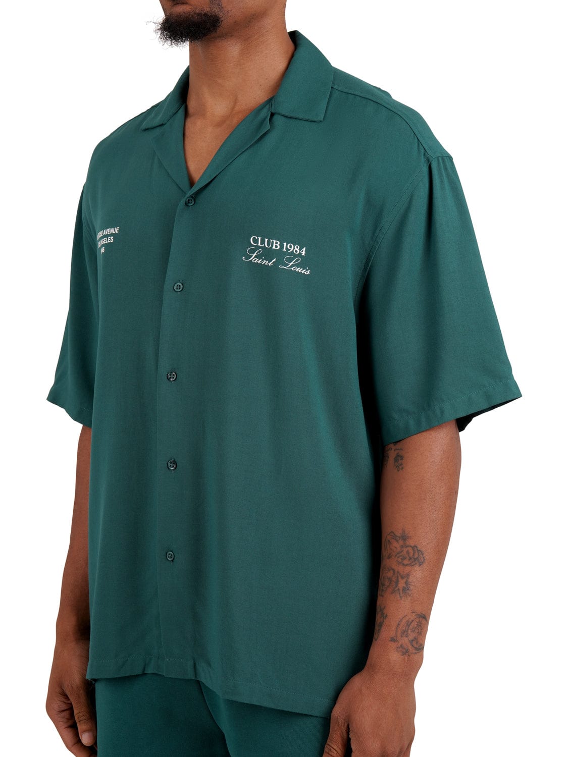 CLUB 1984. Melrose 1984 Shirt - Forrest Green Shirt