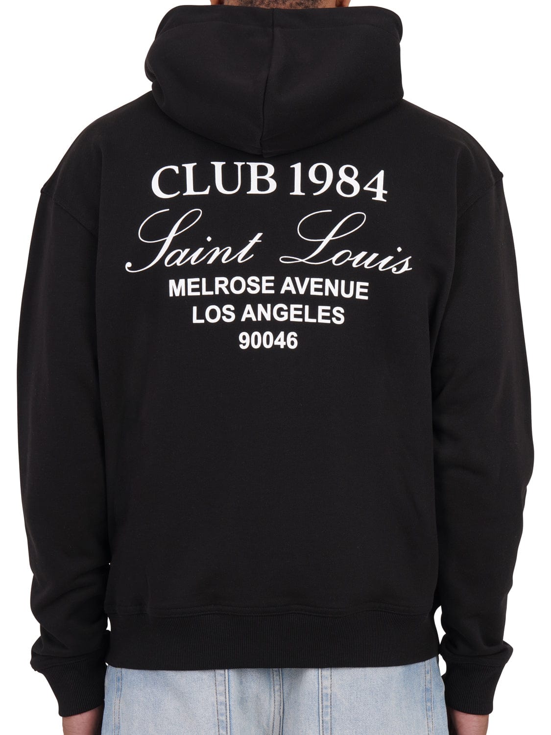 CLUB 1984. Melrose 1984 Zip Hoodie - Black Hoodie