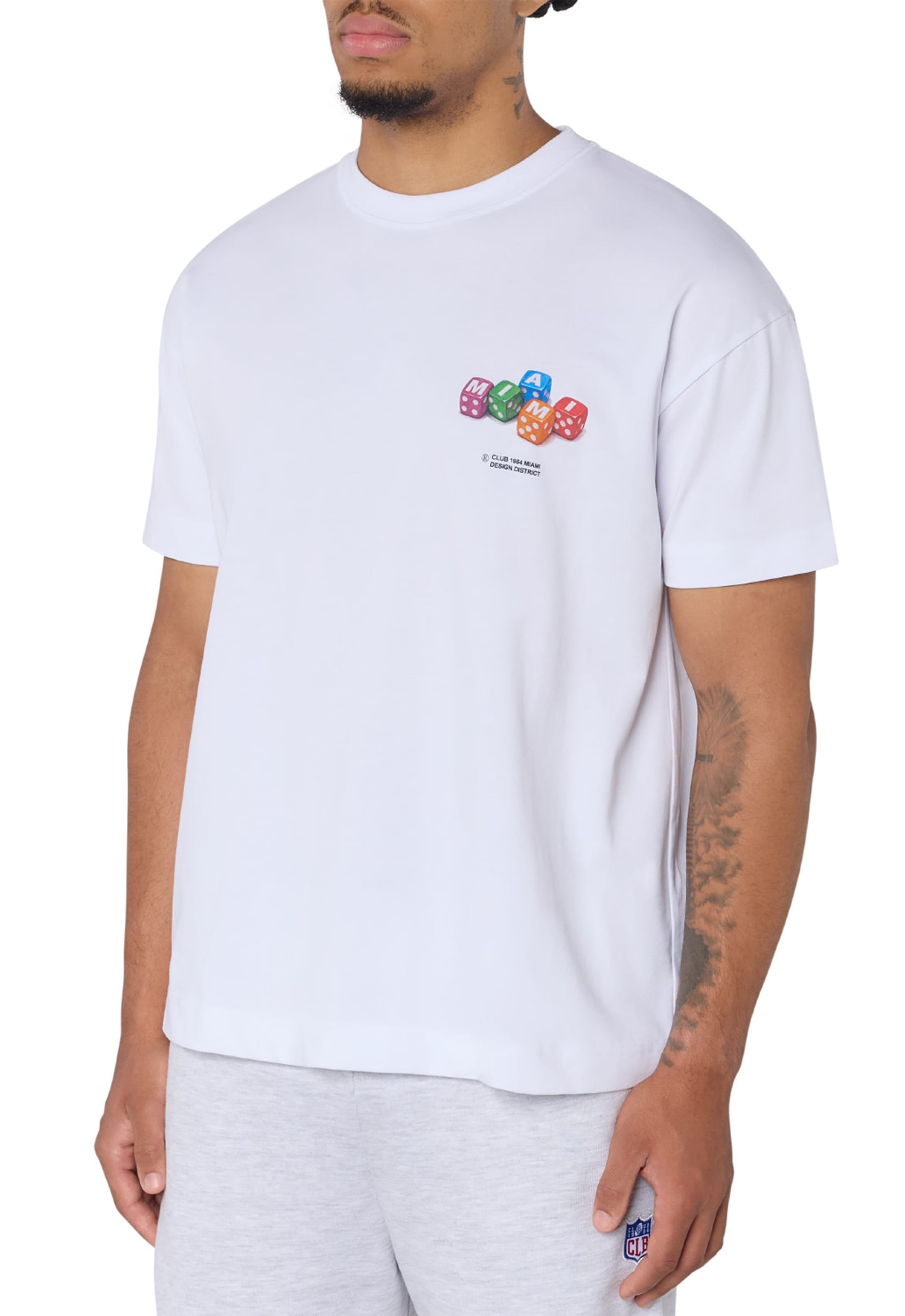 CLUB 1984. Miami High Roller T-shirt - White T-Shirt