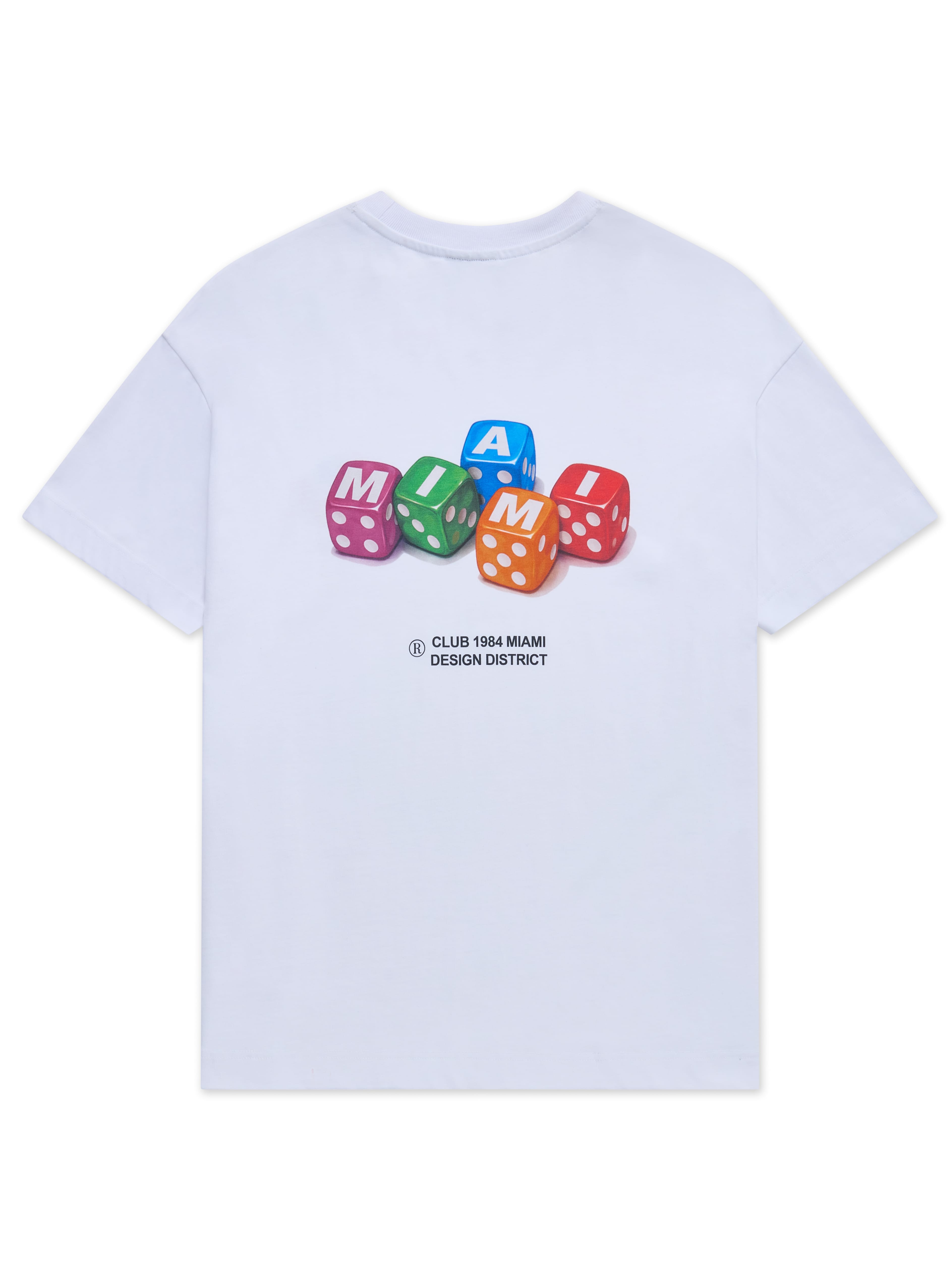 CLUB 1984. Miami High Roller T-shirt - White T-Shirt