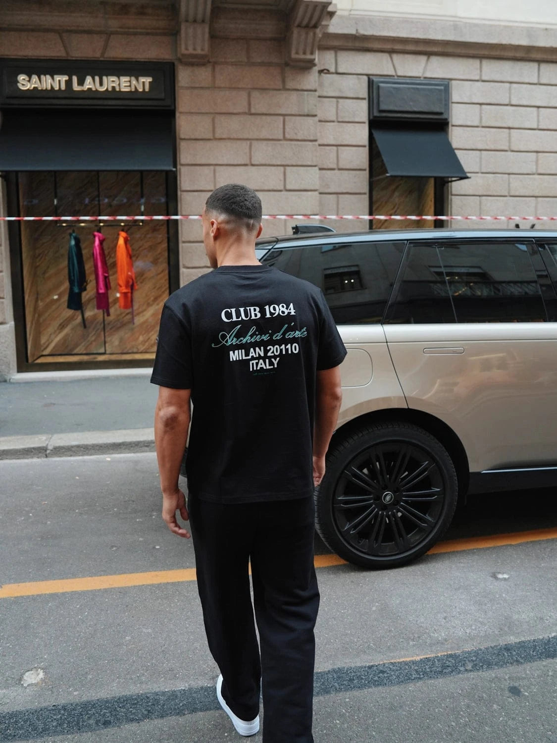 CLUB 1984. Milan Script T-shirt - Black T-Shirt