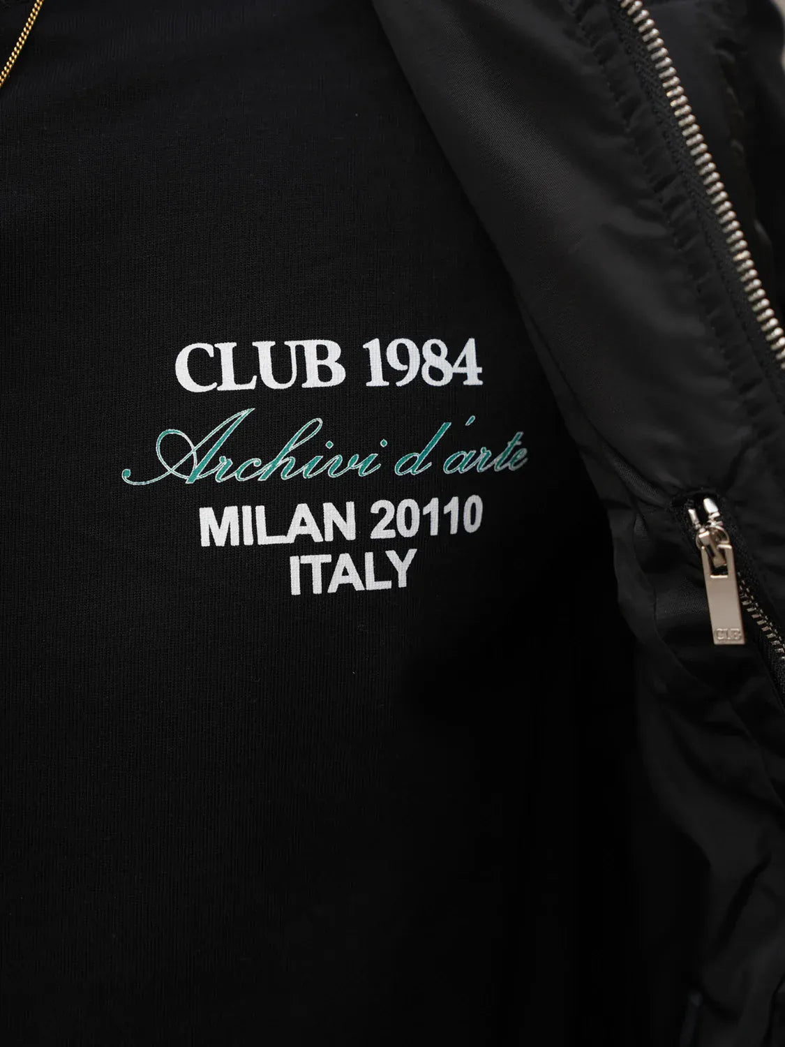 CLUB 1984. Milan Script T-shirt - Black T-Shirt