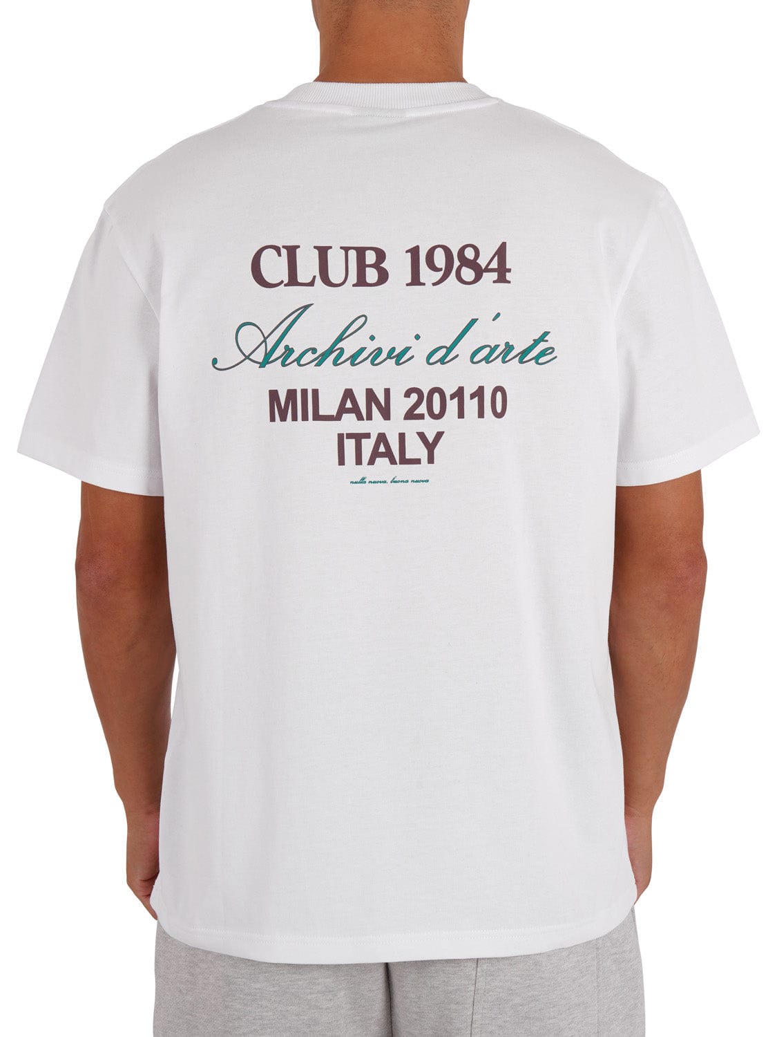 CLUB 1984. Milan Script T-shirt - White T-Shirt