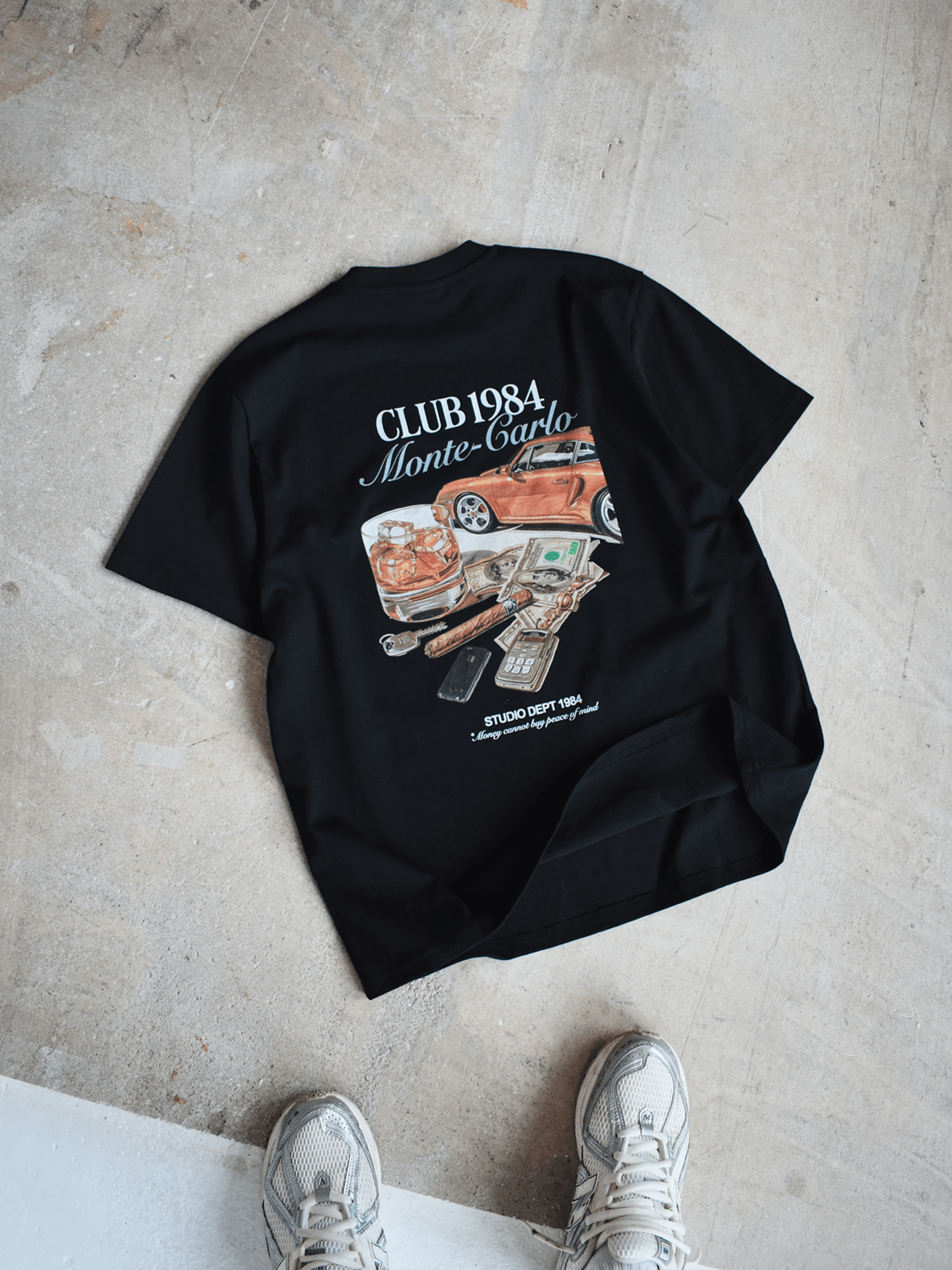 CLUB 1984. Monte Carlo 84 T-shirt - Black T-Shirt