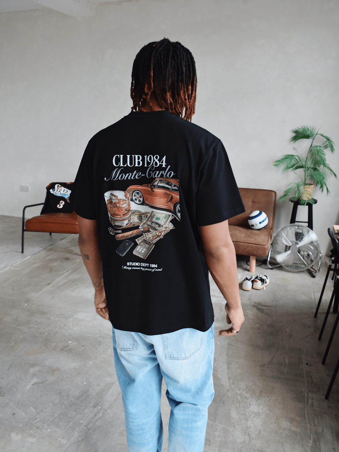 CLUB 1984. Monte Carlo 84 T-shirt - Black T-Shirt