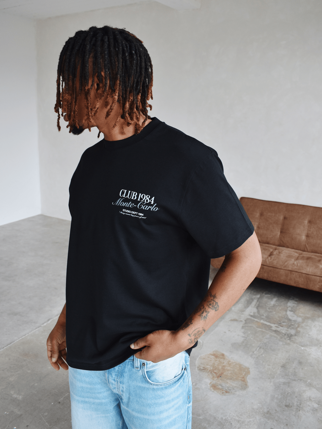 CLUB 1984. Monte Carlo 84 T-shirt - Black T-Shirt