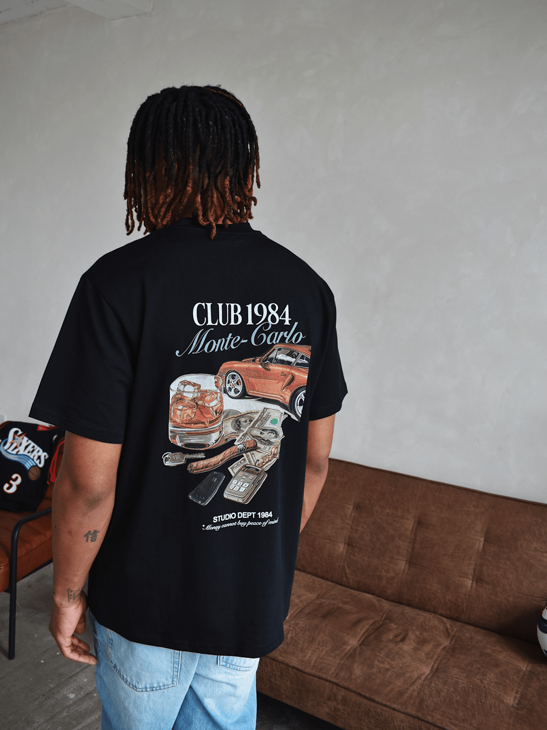 CLUB 1984. Monte Carlo 84 T-shirt - Black T-Shirt