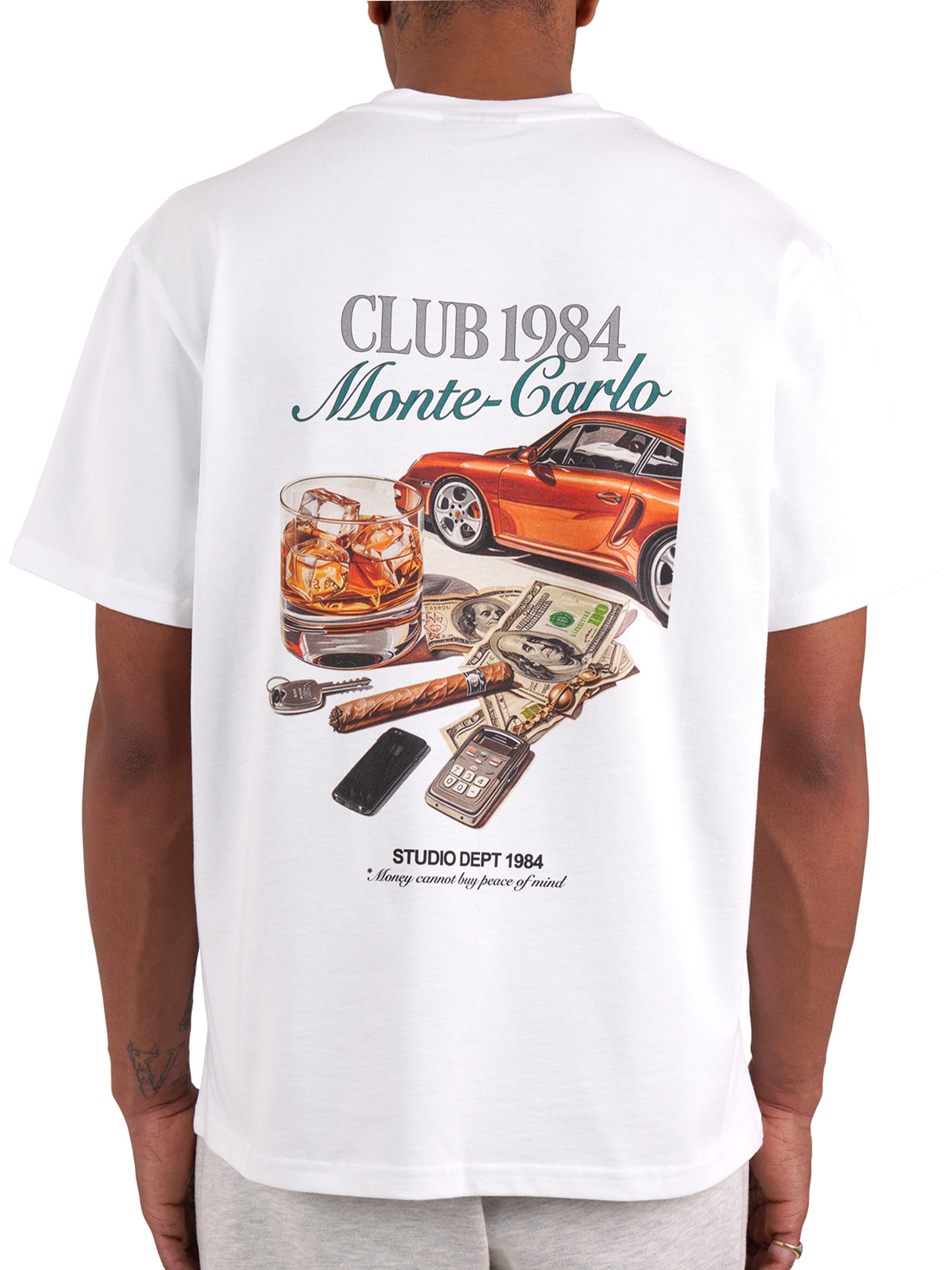 CLUB 1984. Monte Carlo 84 T-shirt - White T-Shirt