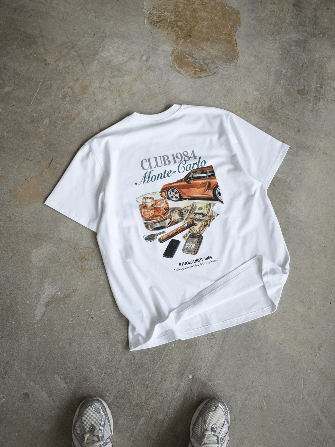 CLUB 1984. Monte Carlo 84 T-shirt - White T-Shirt