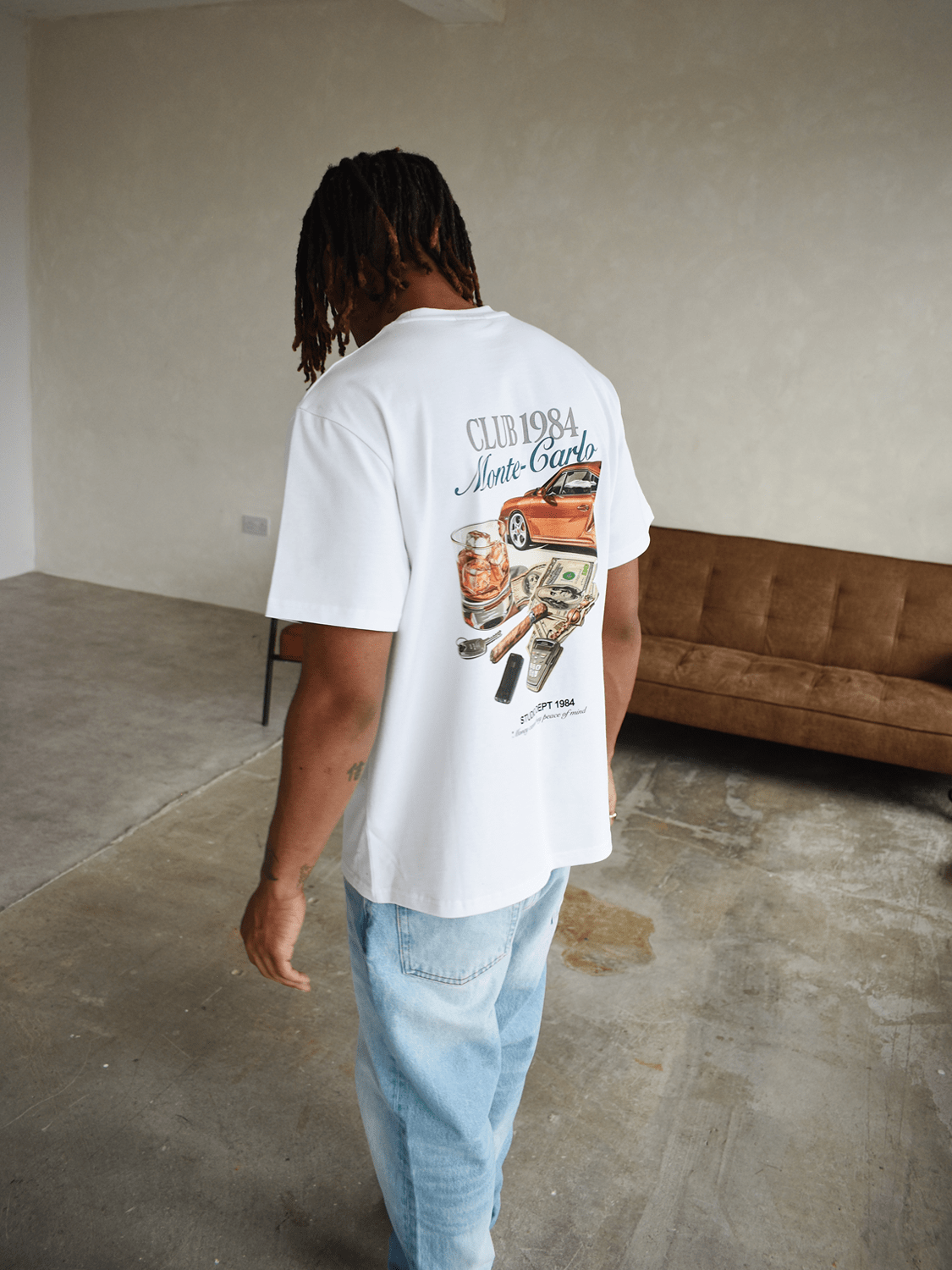 CLUB 1984. Monte Carlo 84 T-shirt - White T-Shirt