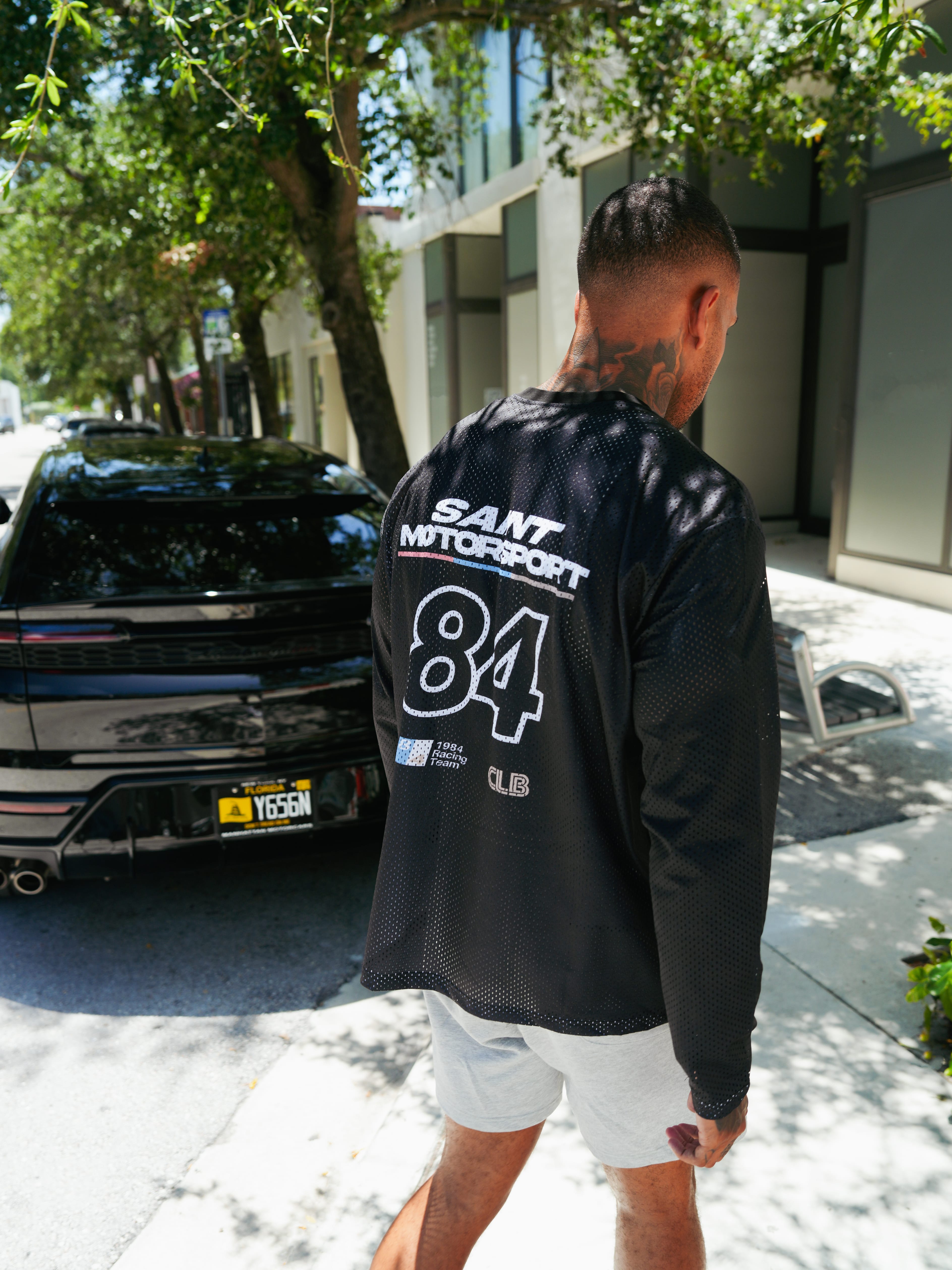 CLUB 1984. Motorsport Mesh LS T-shirt - Black T-Shirt