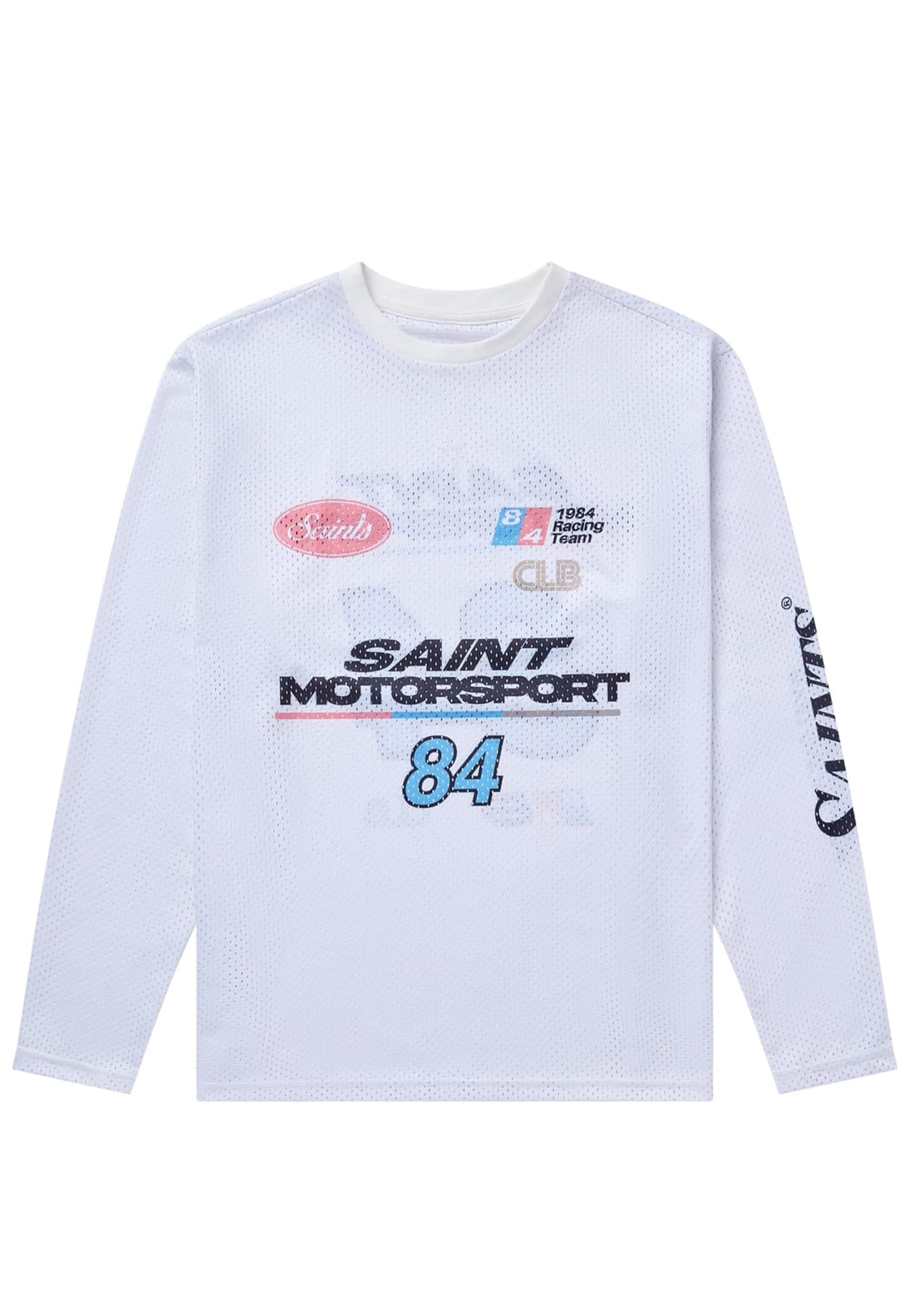 CLUB 1984. Motorsport Mesh LS T-shirt - White T-Shirt