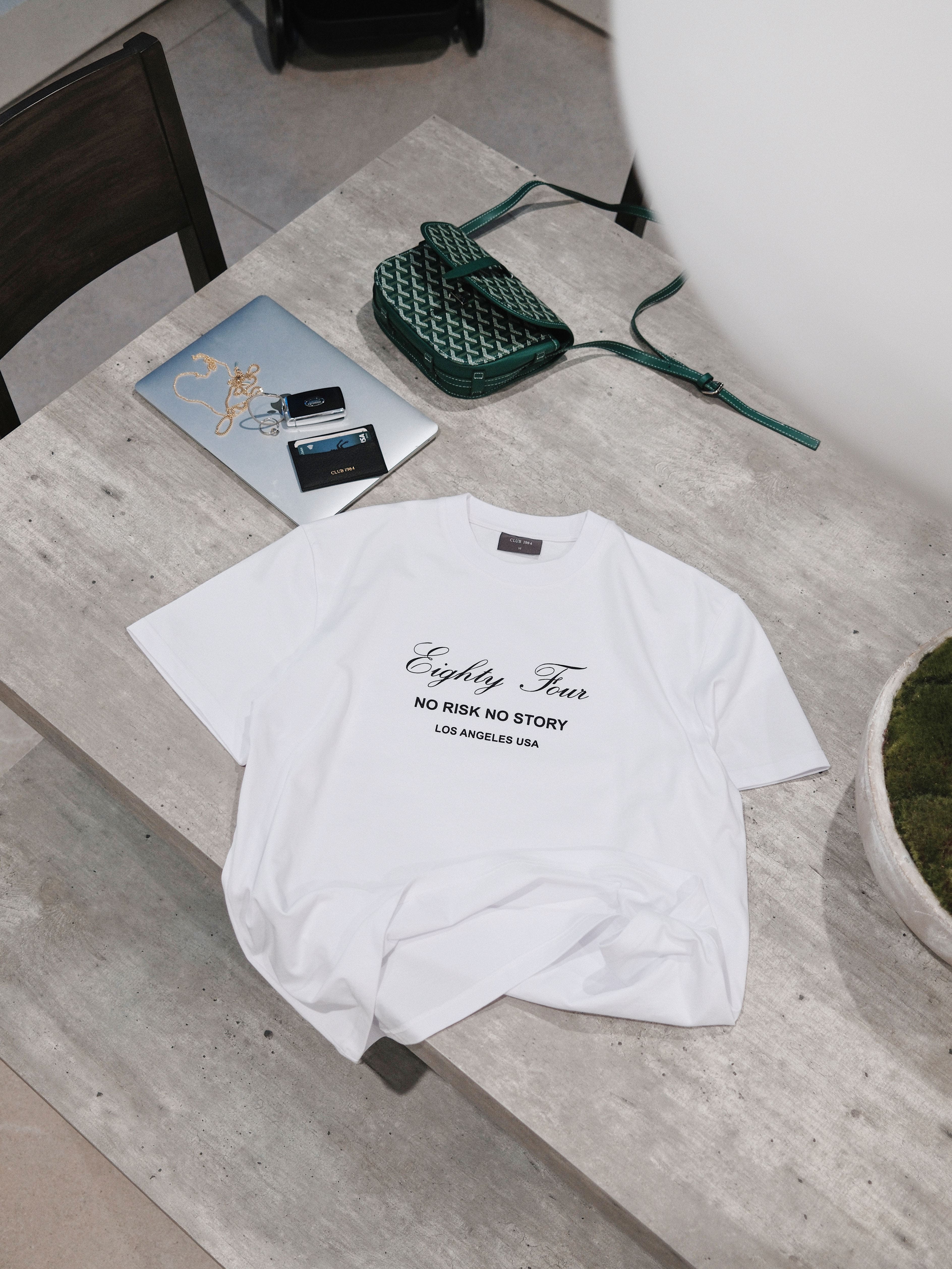 CLUB 1984. No Risk T-shirt - White T-Shirt