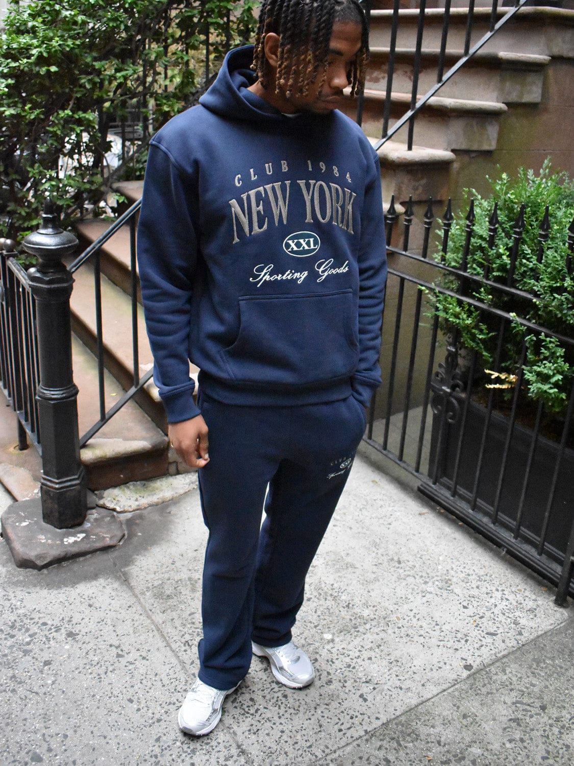 CLUB 1984. NYC Sporting Goods Hoodie - Navy Hoodie