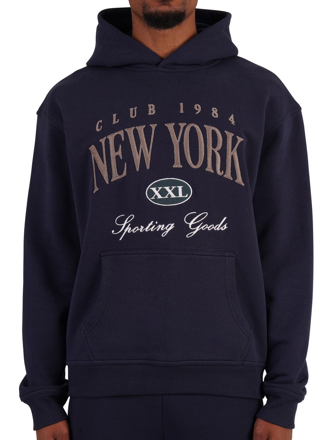 CLUB 1984. NYC Sporting Goods Hoodie - Navy Hoodie