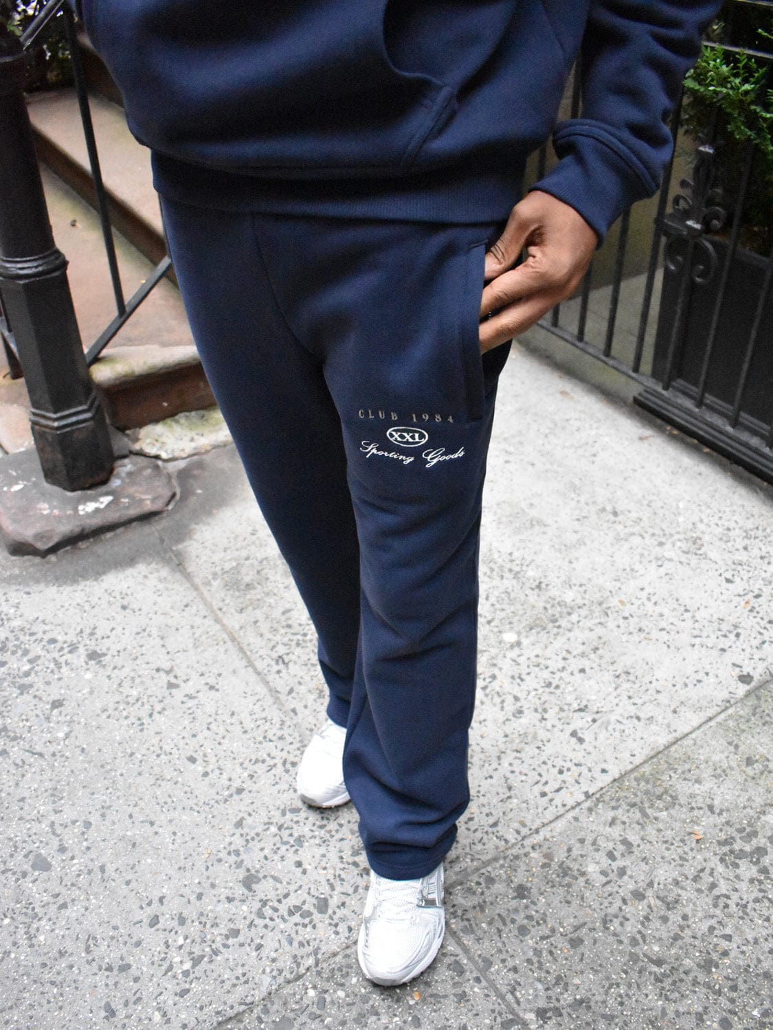 CLUB 1984. NYC Sporting Goods Sweatpants - Navy Sweatpants