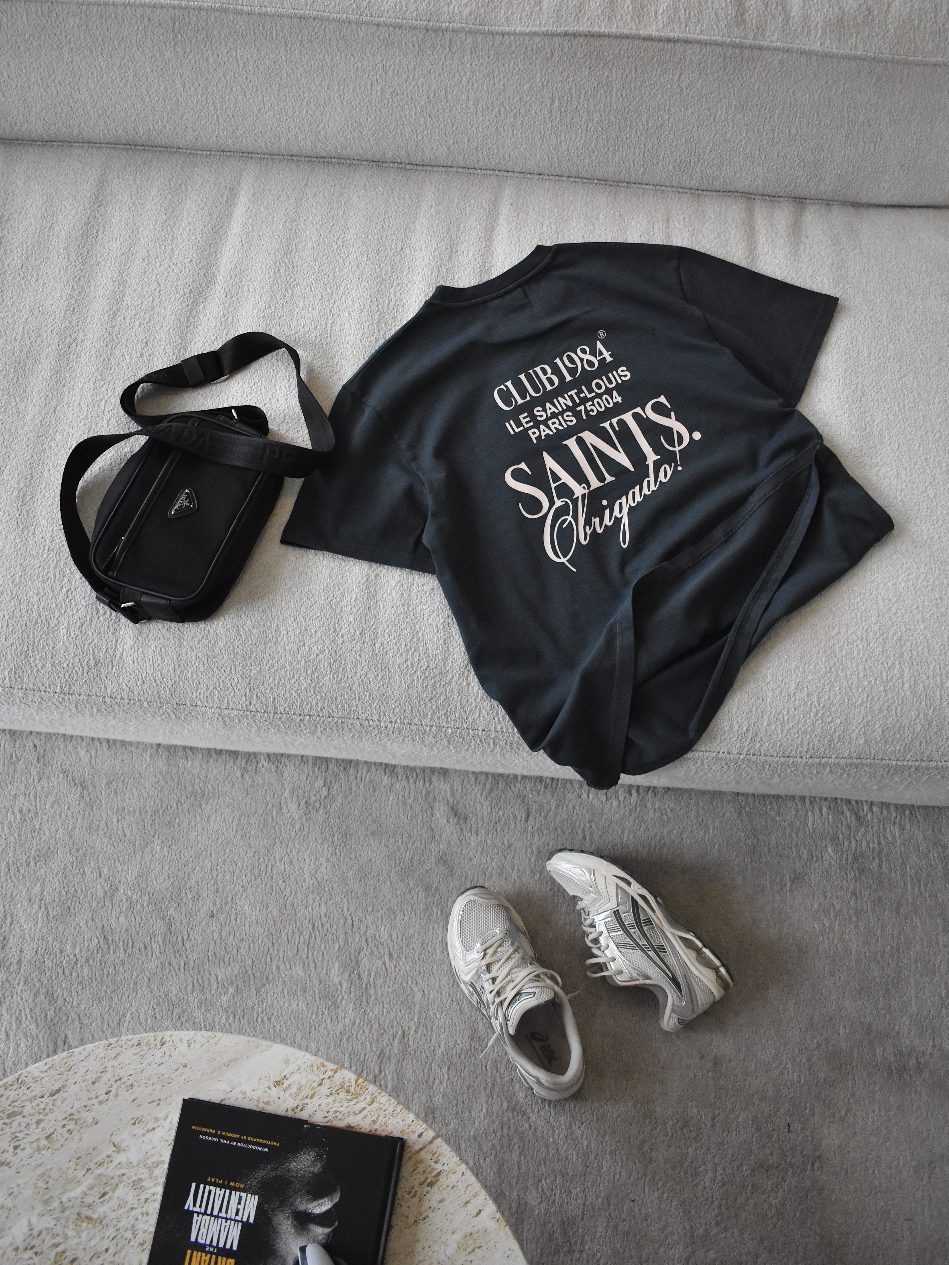 CLUB 1984. Obrigado T-shirt - Washed Grey T-Shirt