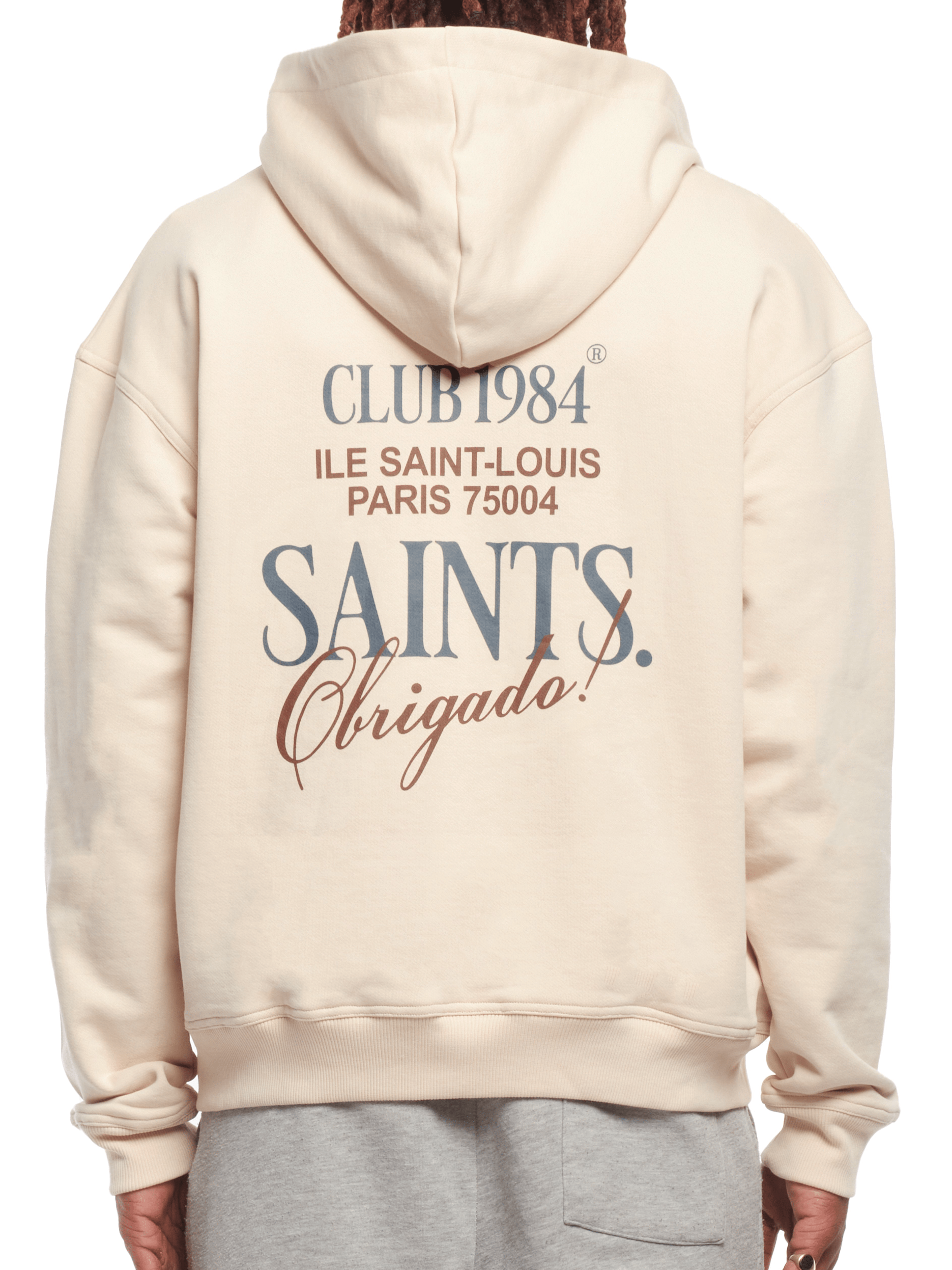 CLUB 1984. Obrigado Zip Hoodie - Mocha Hoodie