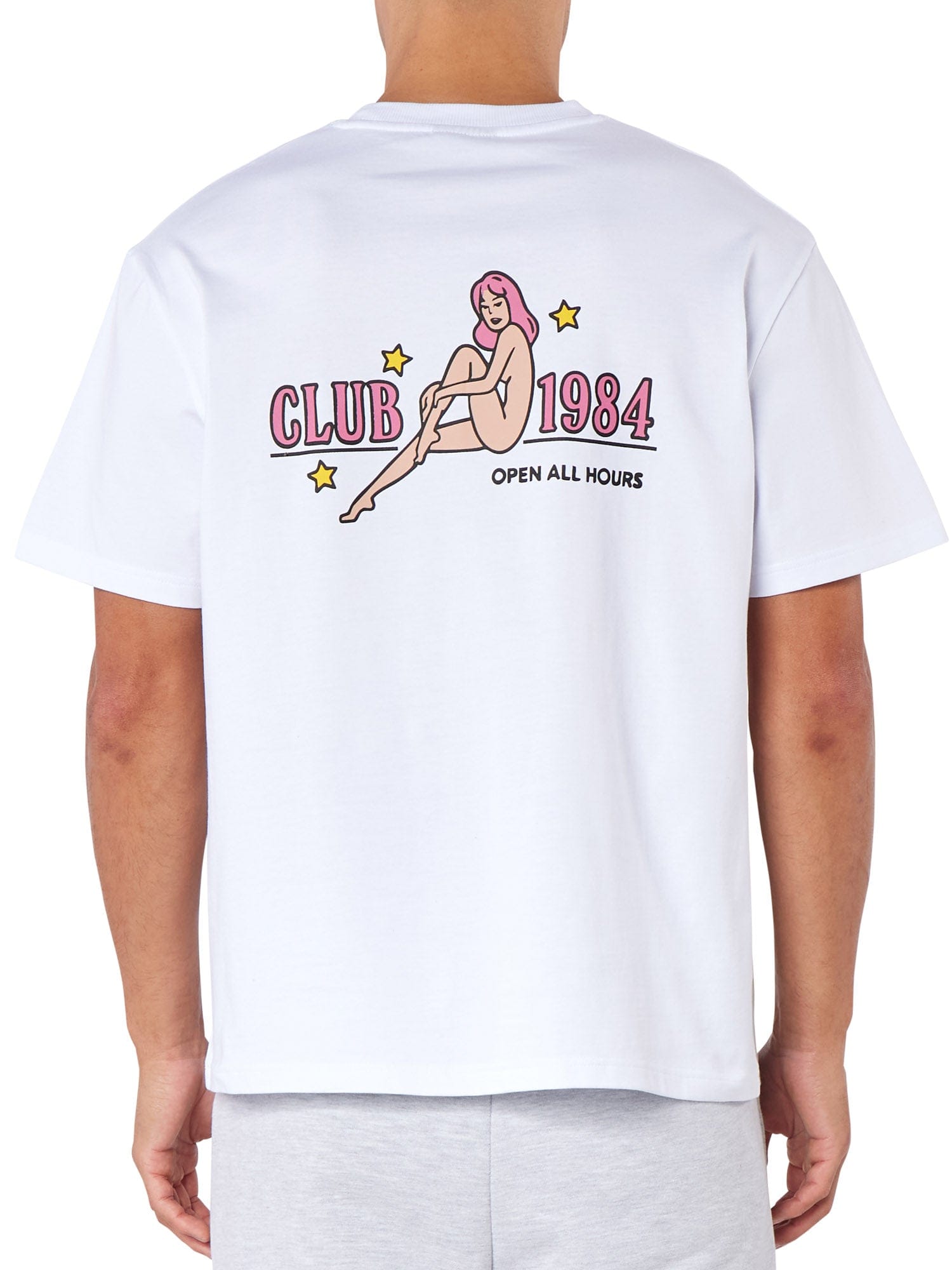 CLUB 1984. Open All Hours T-shirt - White T-Shirt