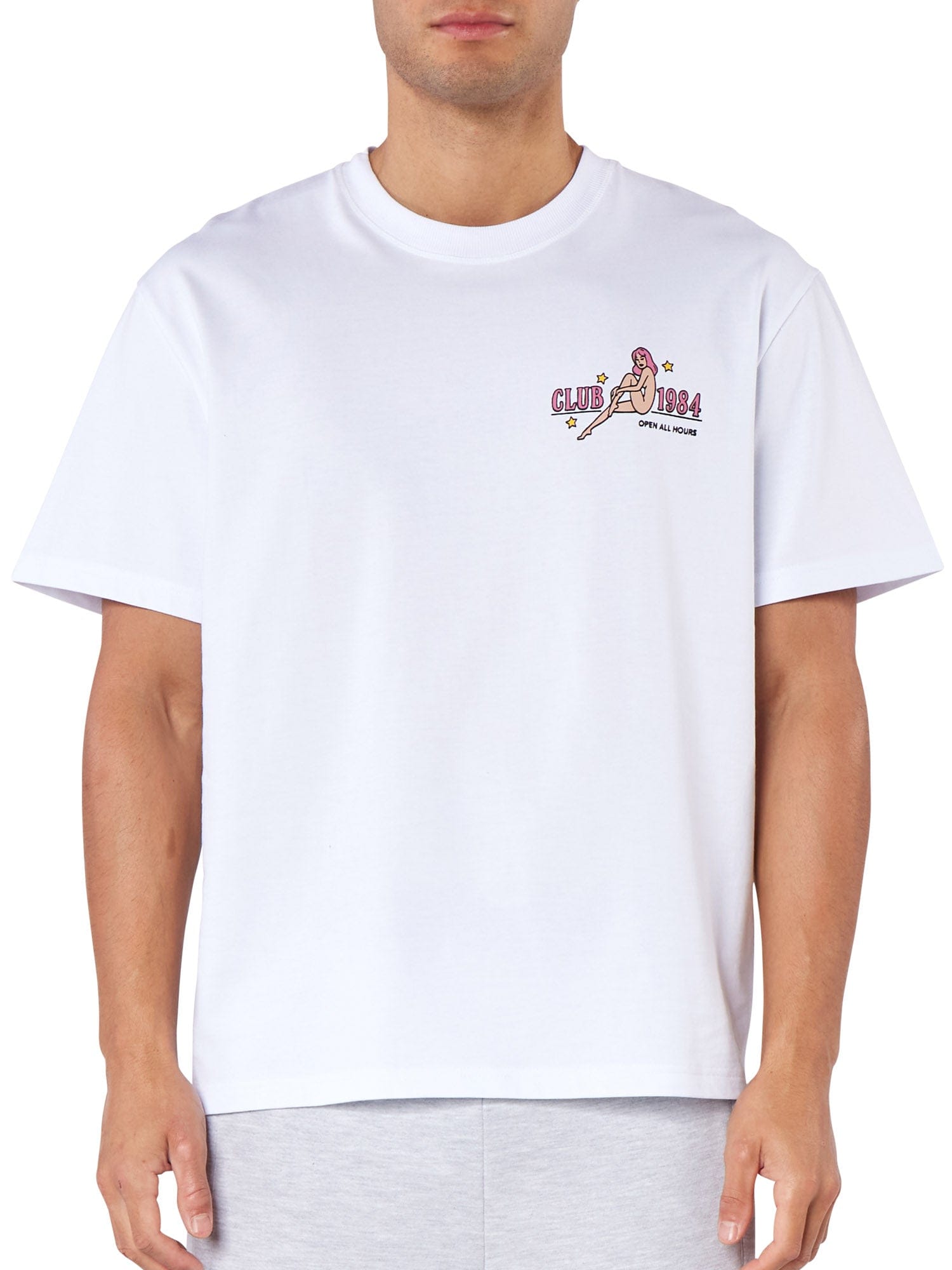 CLUB 1984. Open All Hours T-shirt - White T-Shirt