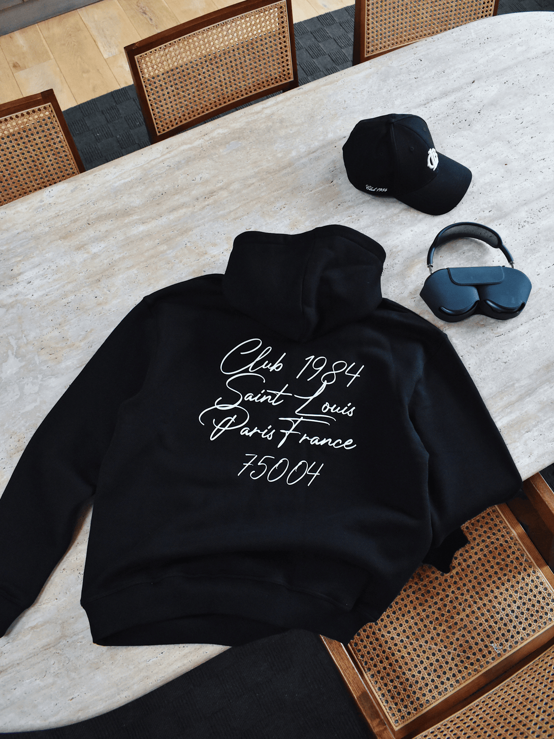 CLUB 1984. Patron 75004 Hoodie - Black Hoodie