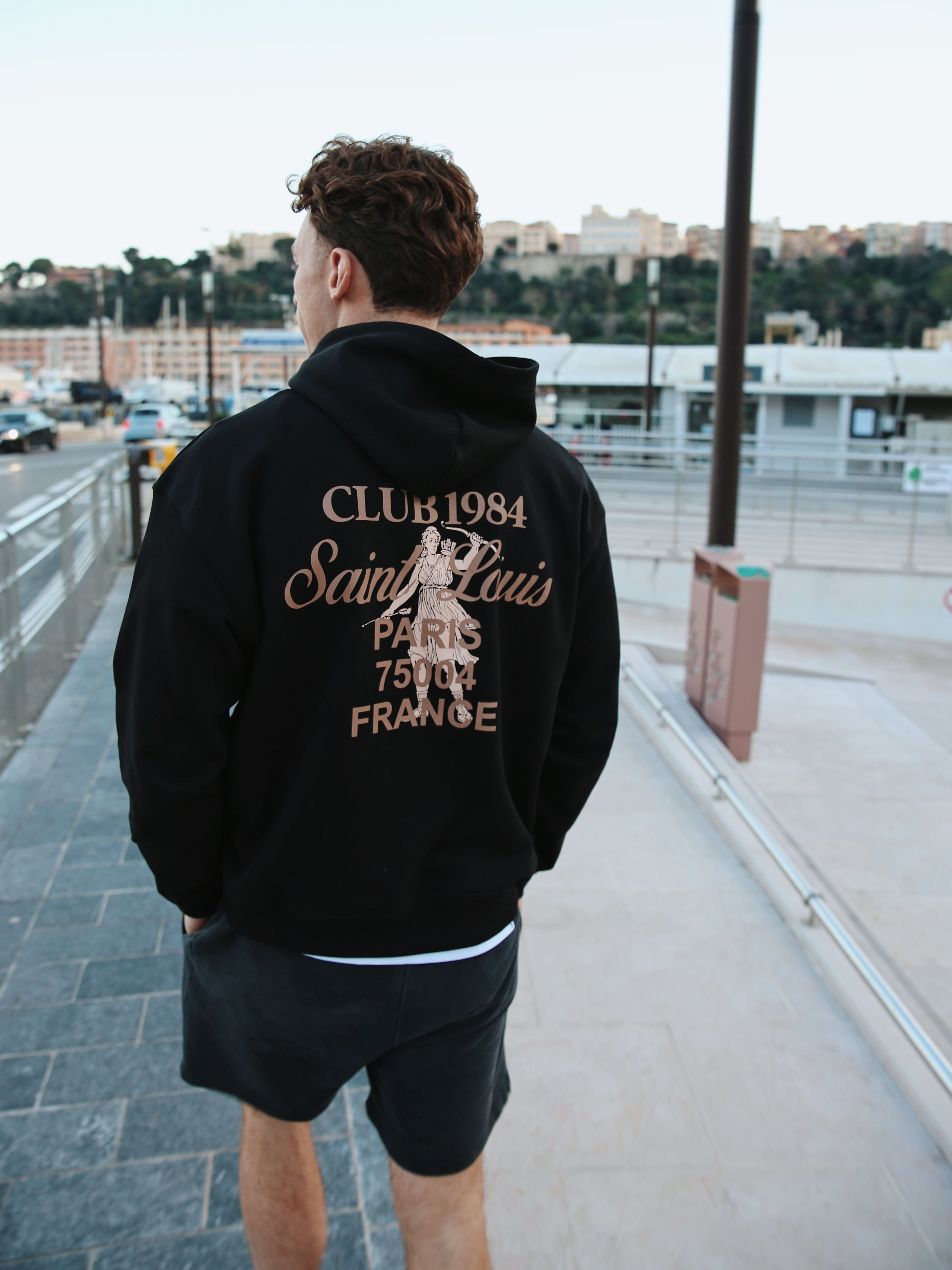 CLUB 1984. Patron 84 Hoodie - Black/Beige Hoodie